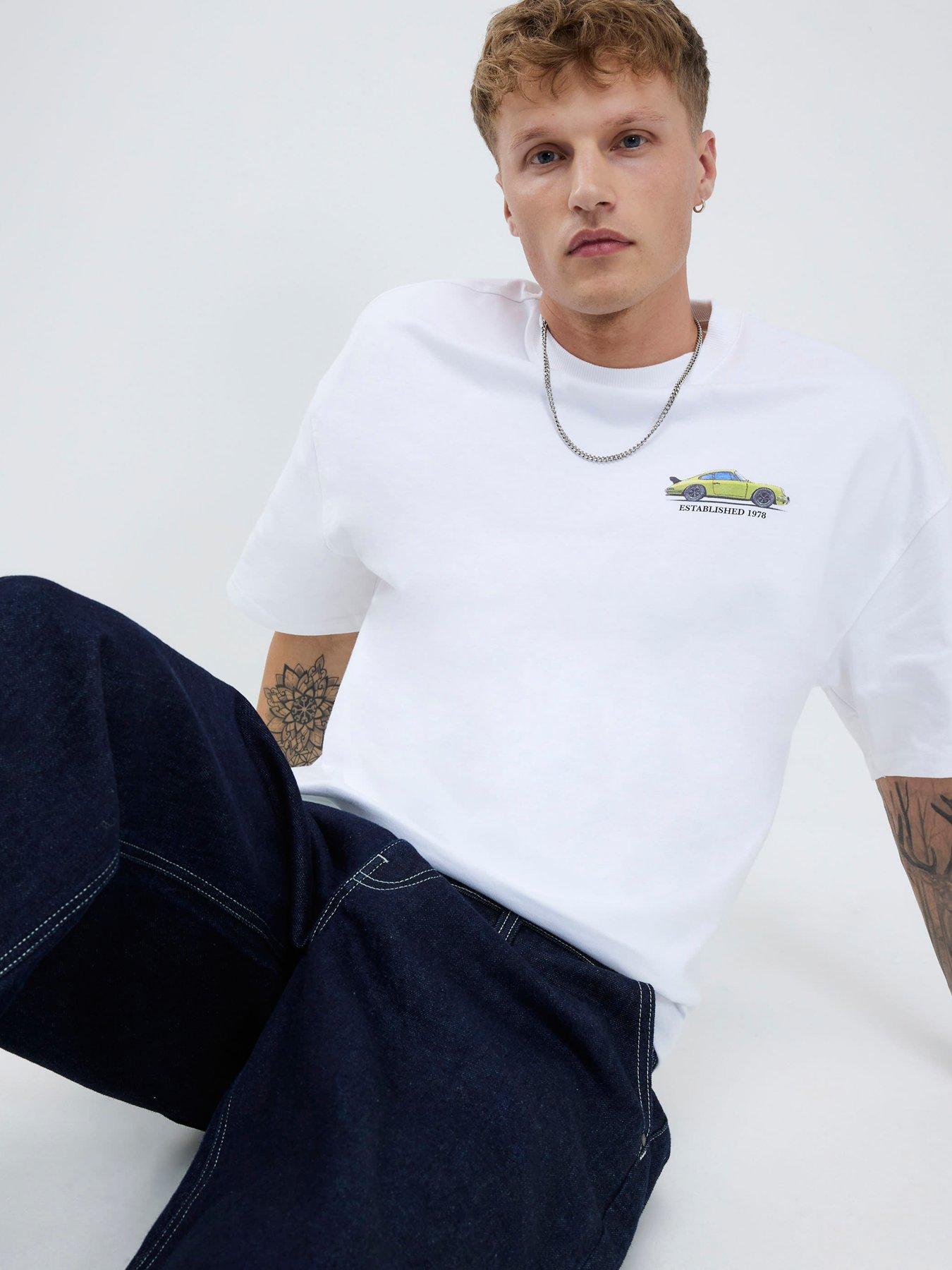 River Island Heritage Graphic T-Shirt - White