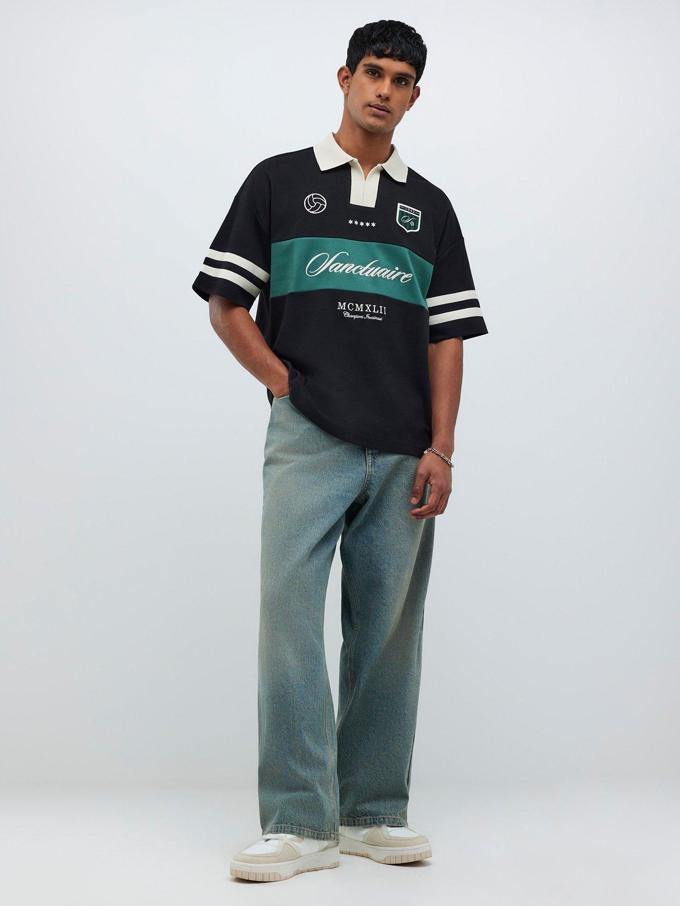 river-island-boxy-blocked-football-short-sleeve-polo-shirt-blackback