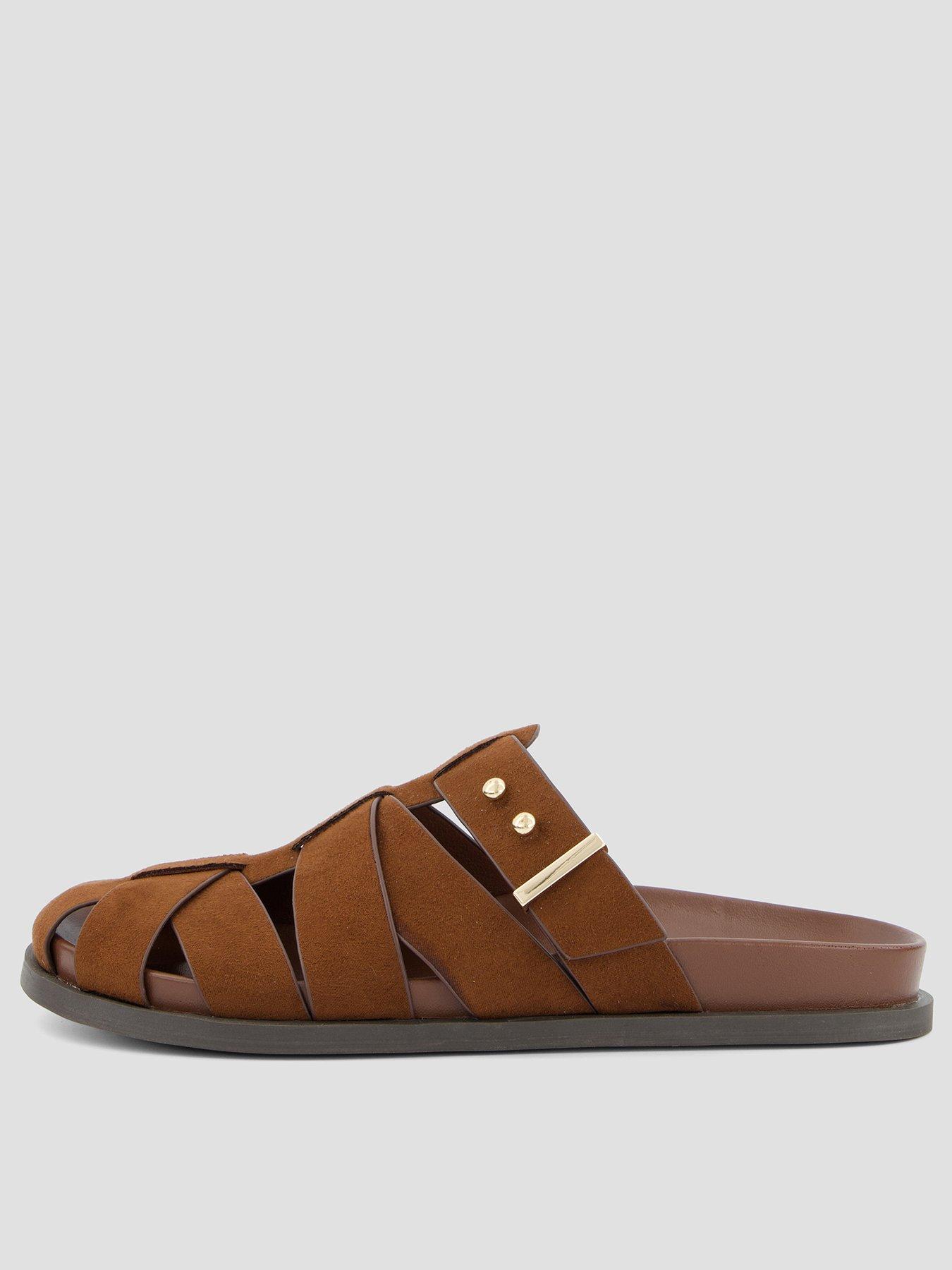 Image 1 of 7 of The Very Collection Caged Mule Clog - Chocolate