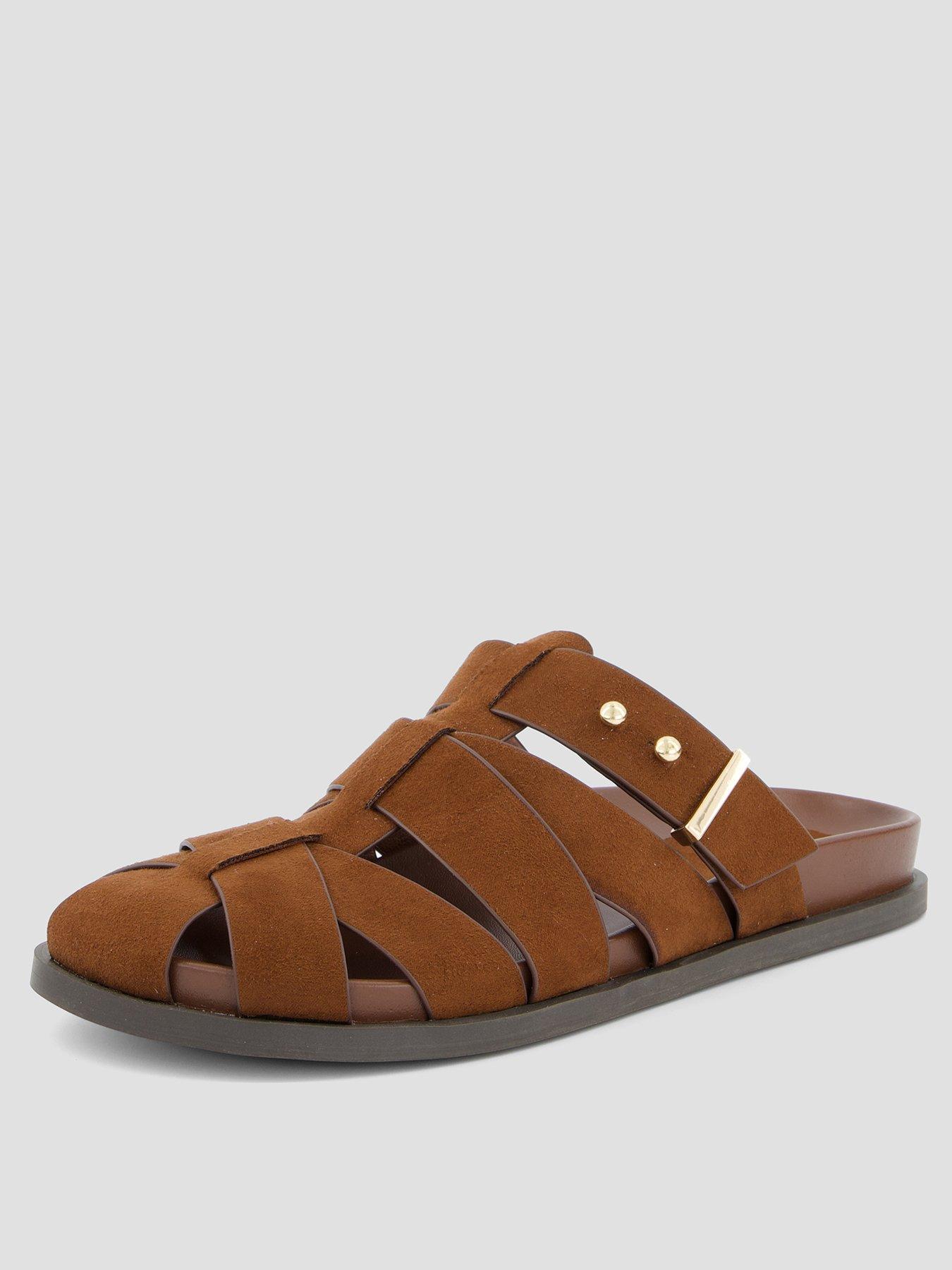 Image 2 of 7 of The Very Collection Caged Mule Clog - Chocolate