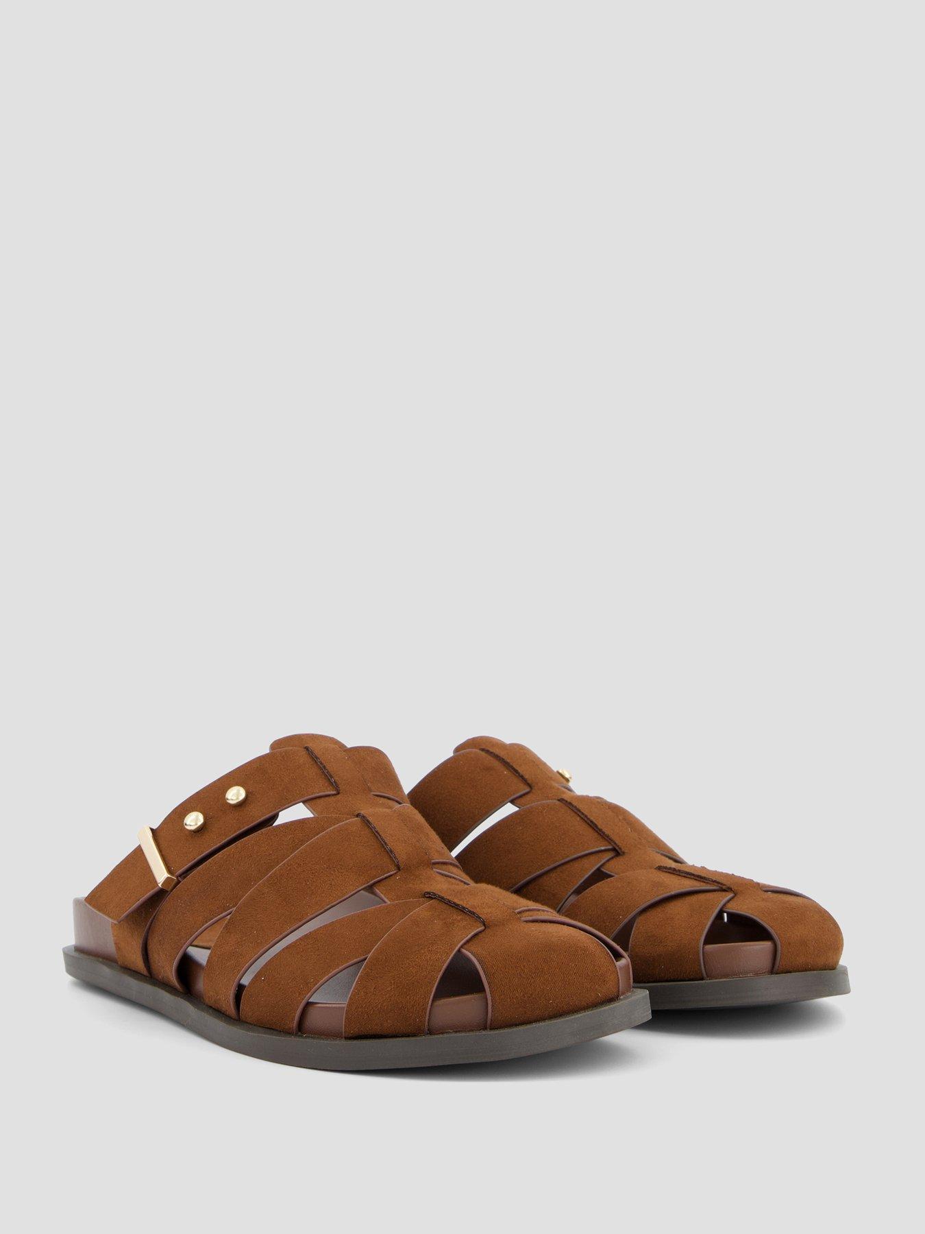 Image 6 of 7 of The Very Collection Caged Mule Clog - Chocolate