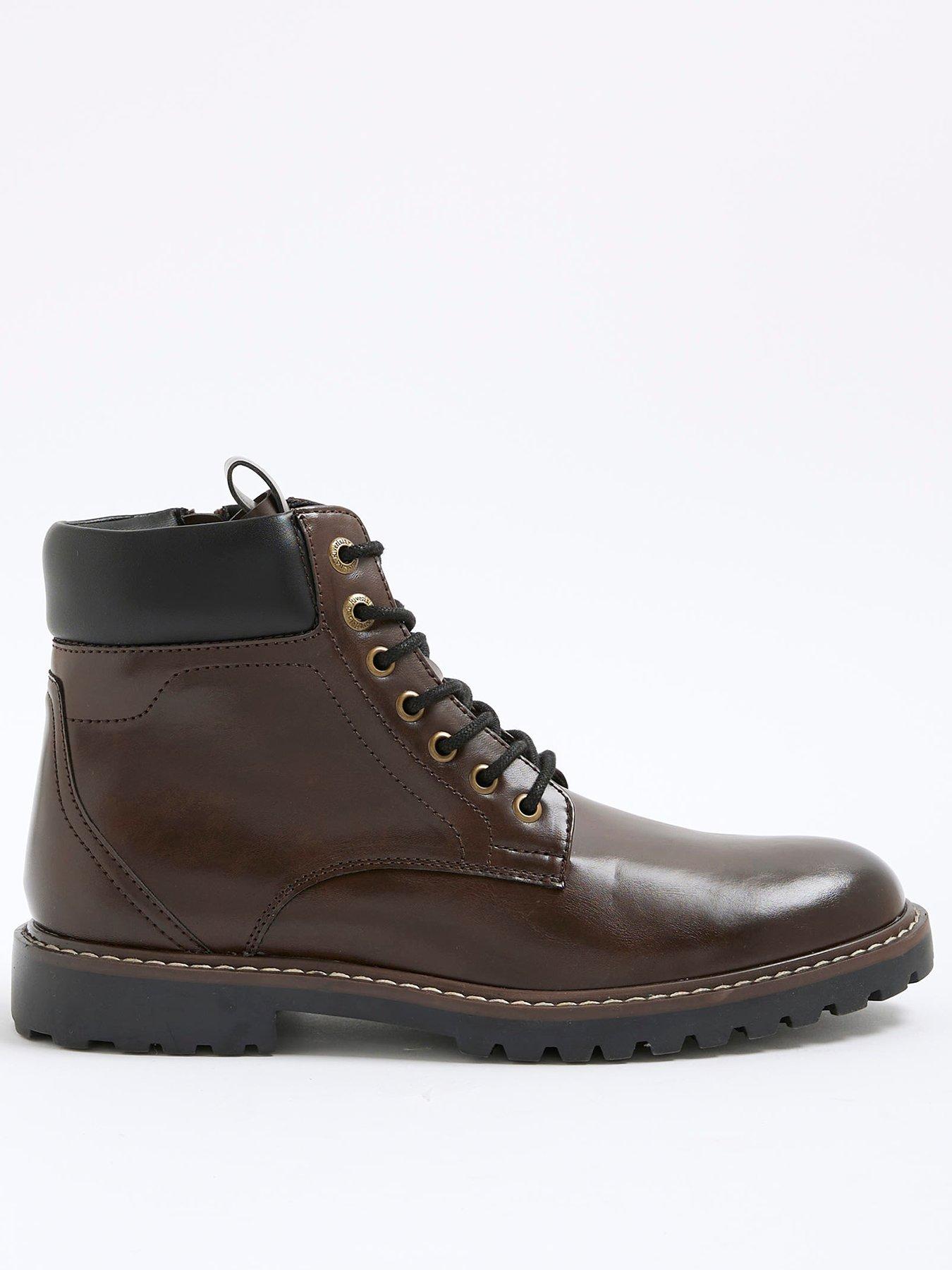 river-island-clean-padded-collar-lace-up-boot-brownstillFront