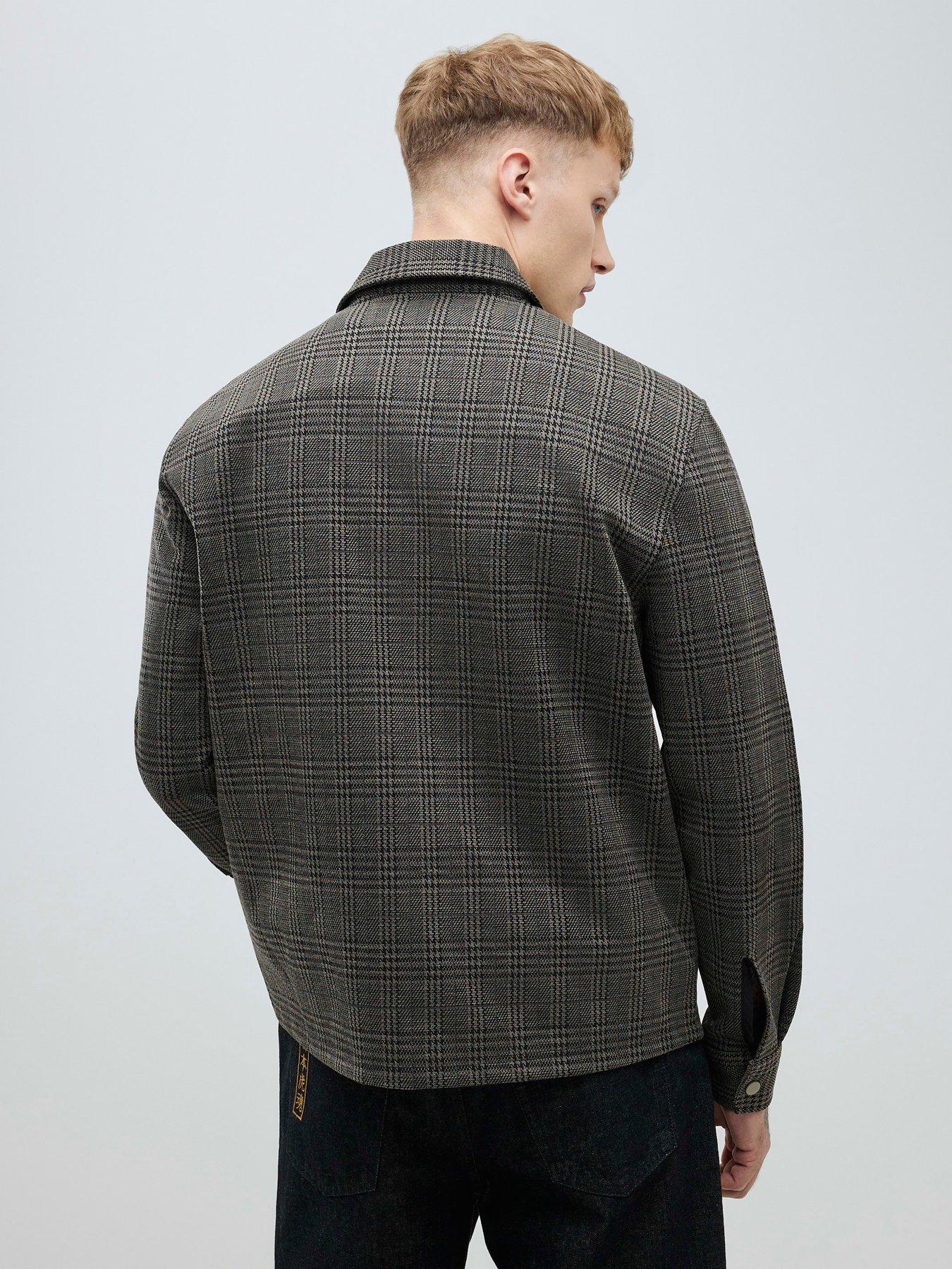 river-island-heritage-check-overshirt-brownstillFront
