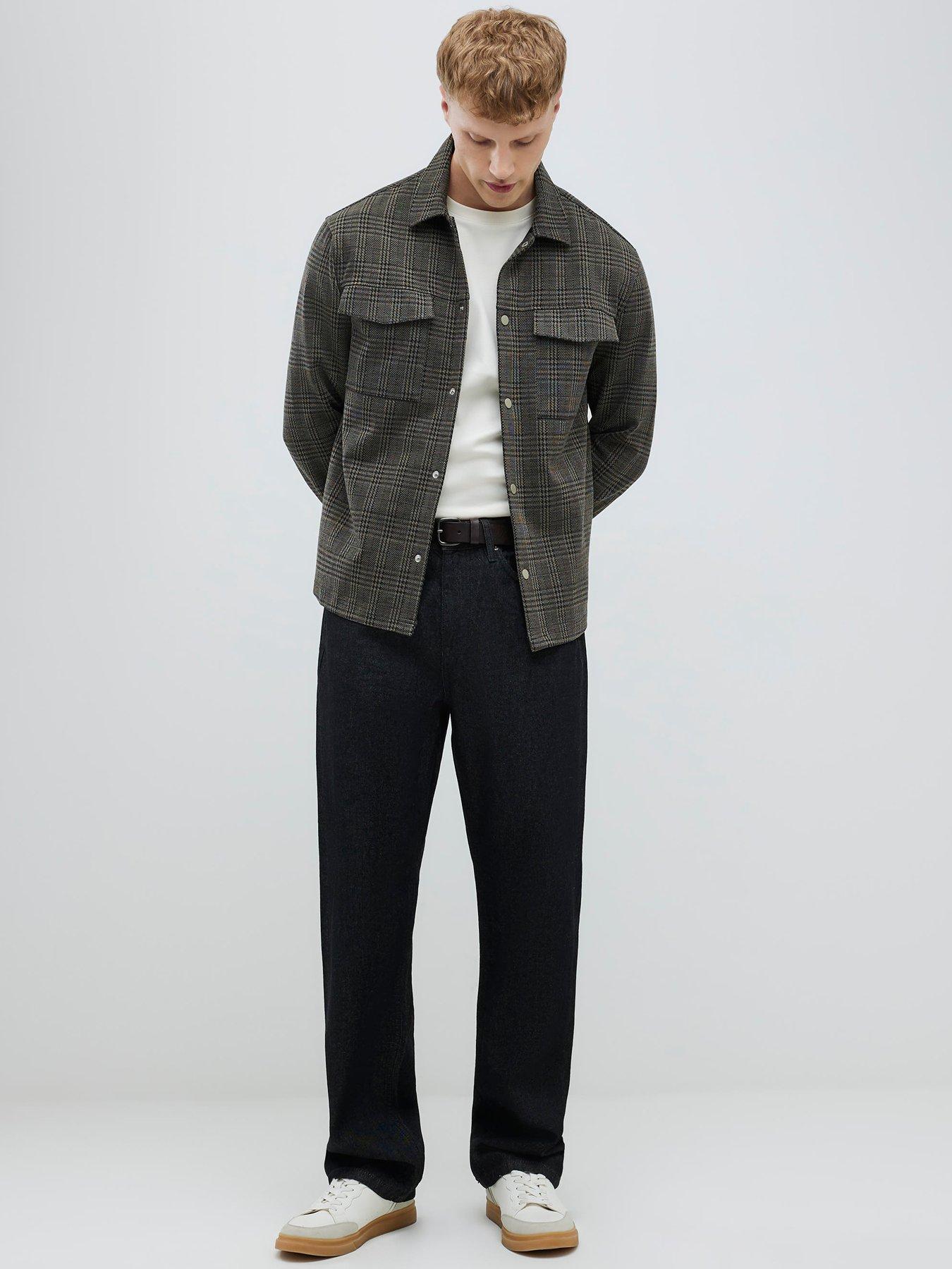 river-island-heritage-check-overshirt-brownback