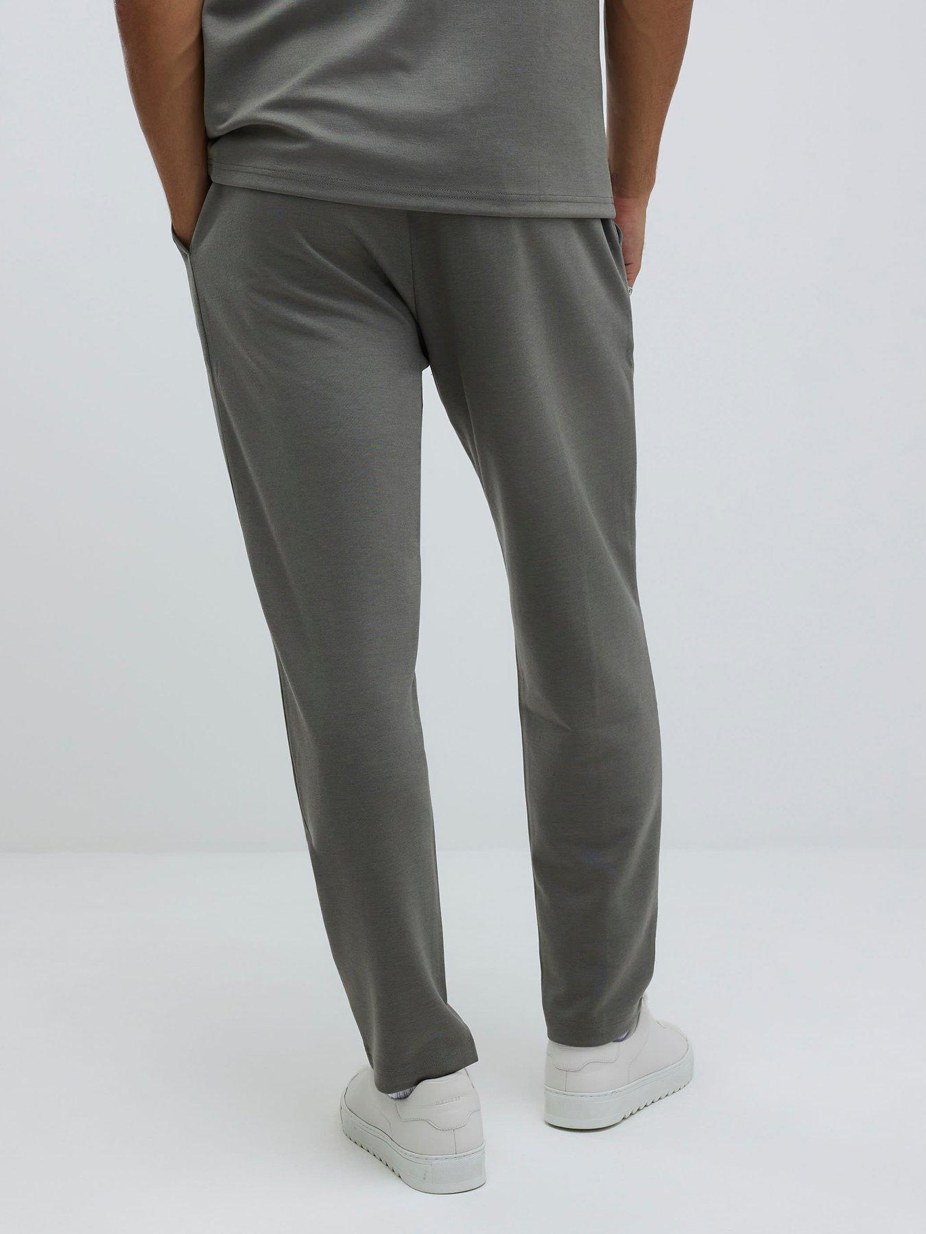 Image 2 of 6 of River Island Slim Interlock Pintuck Joggers - Khaki