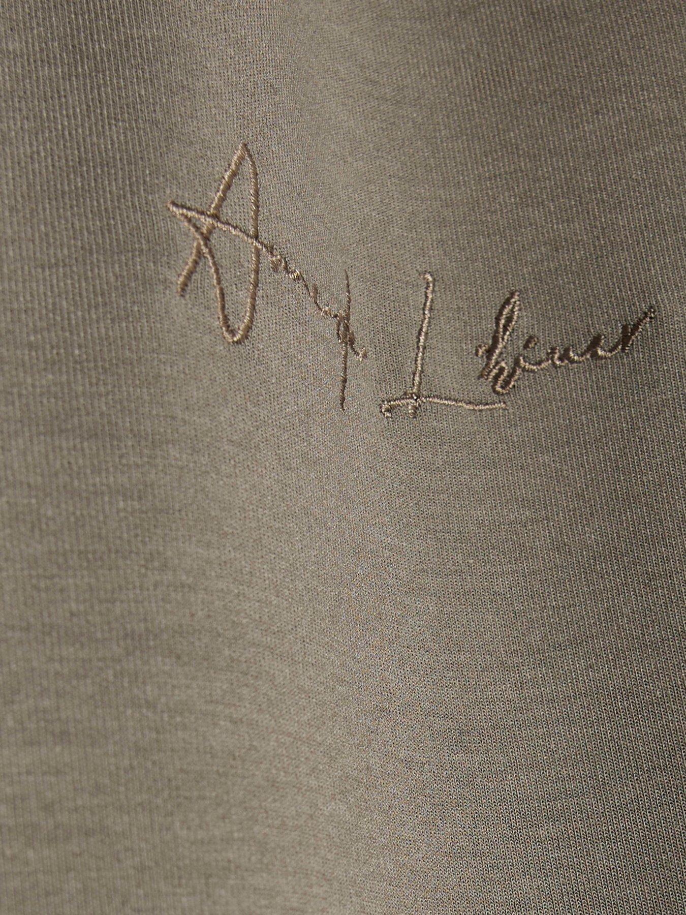 Image 6 of 6 of River Island Slim Interlock Pintuck Joggers - Khaki