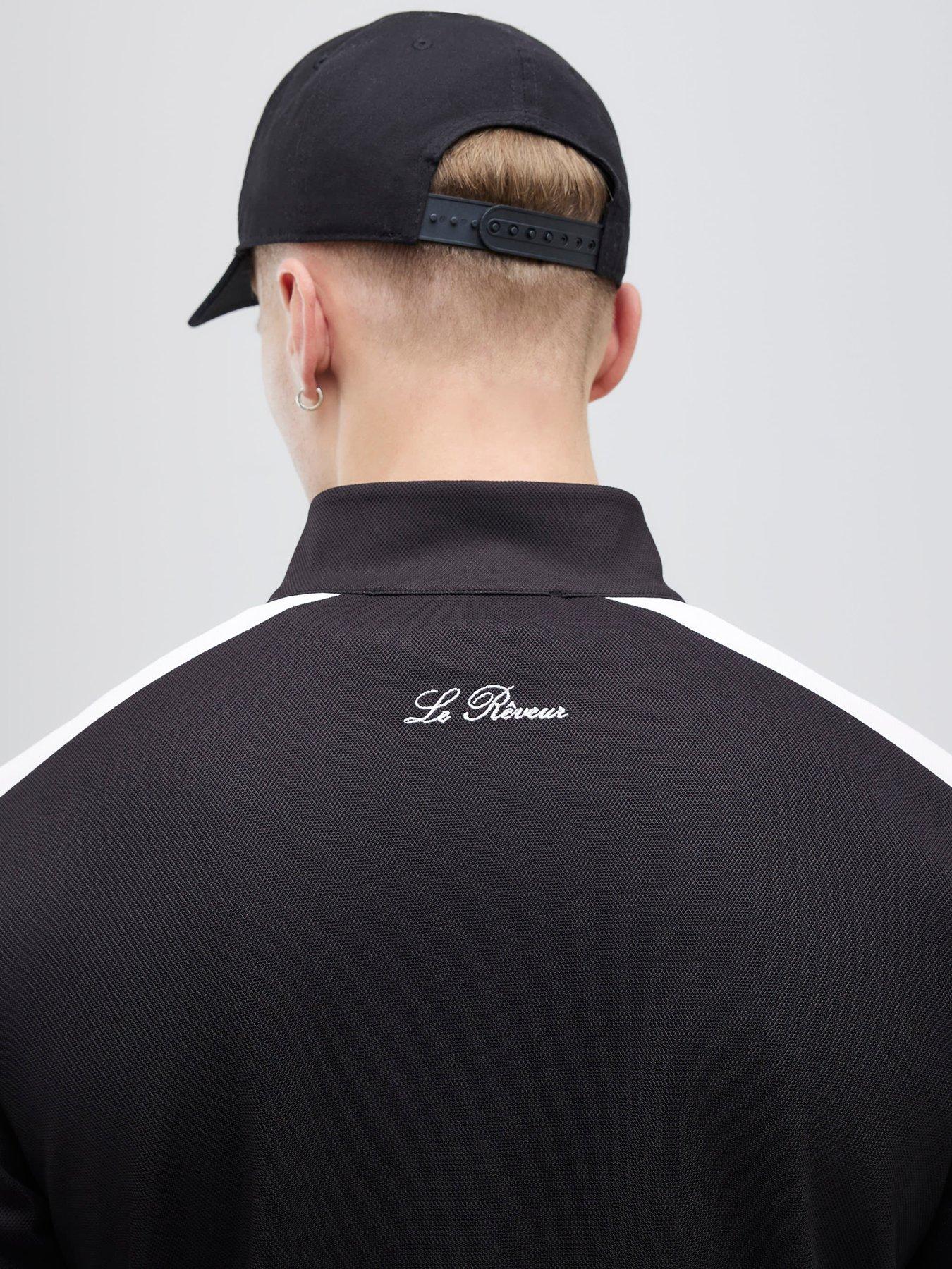 river-island-stripe-funnel-neck-jacket-blackstillFront