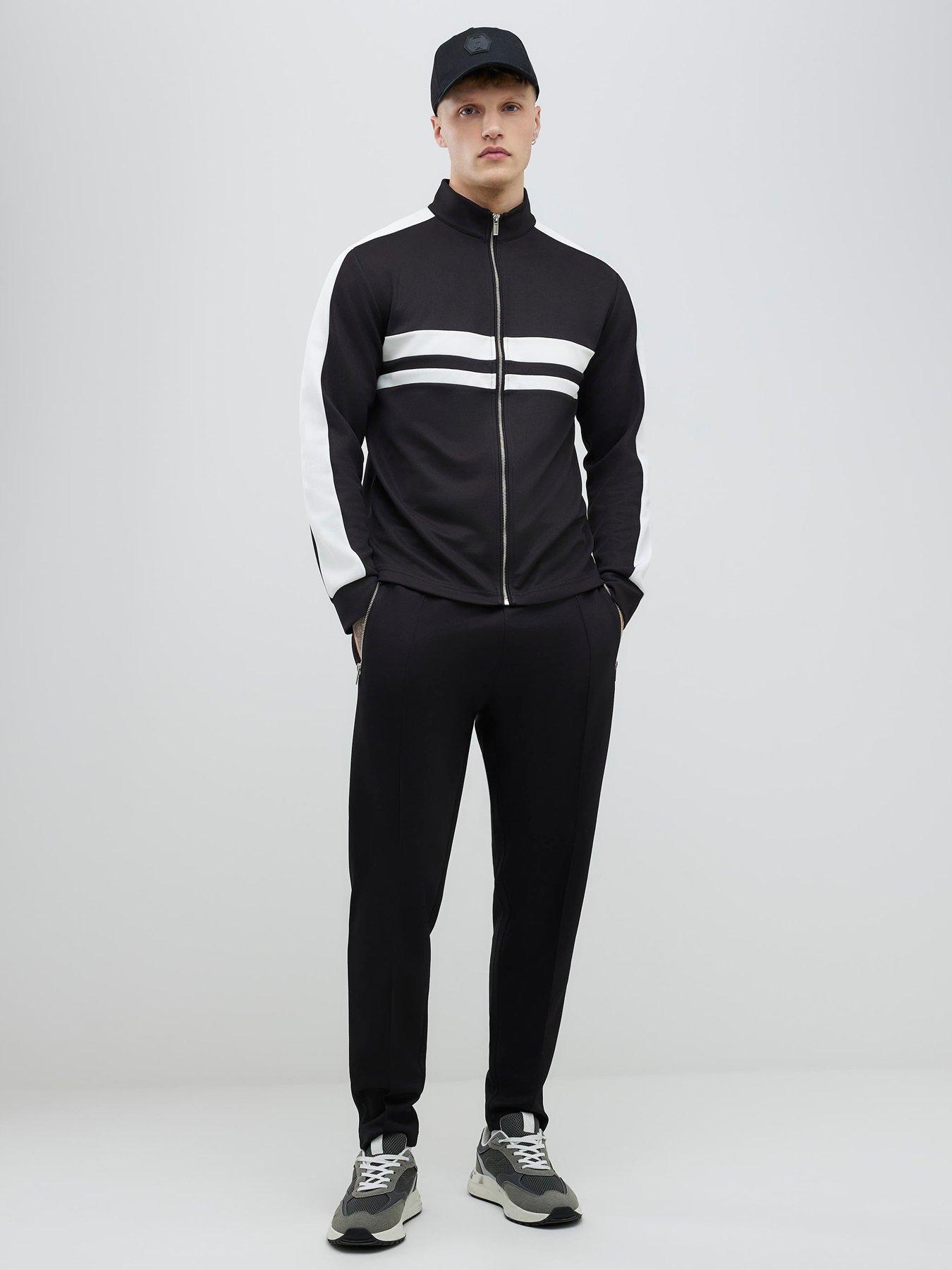 river-island-stripe-funnel-neck-jacket-blackback