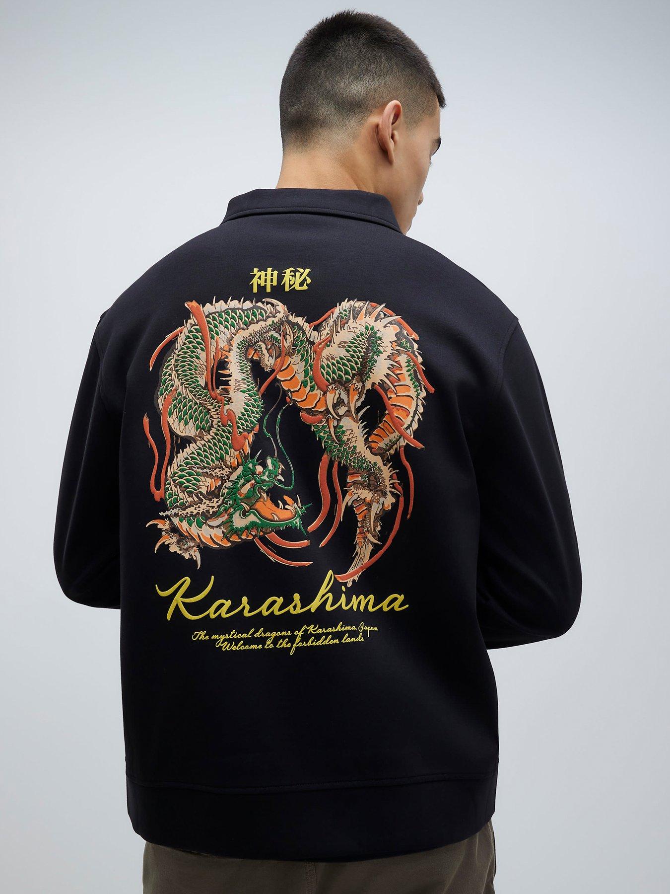 river-island-japanese-snake-shacket-black