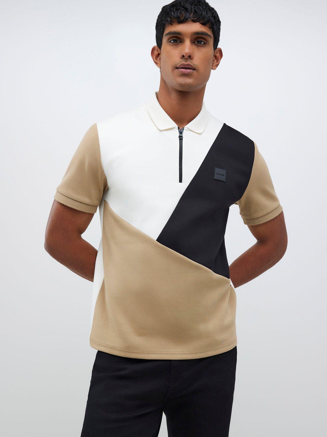 river-island-asymmetric-blocked-short-sleeve-polo-shirt-multi