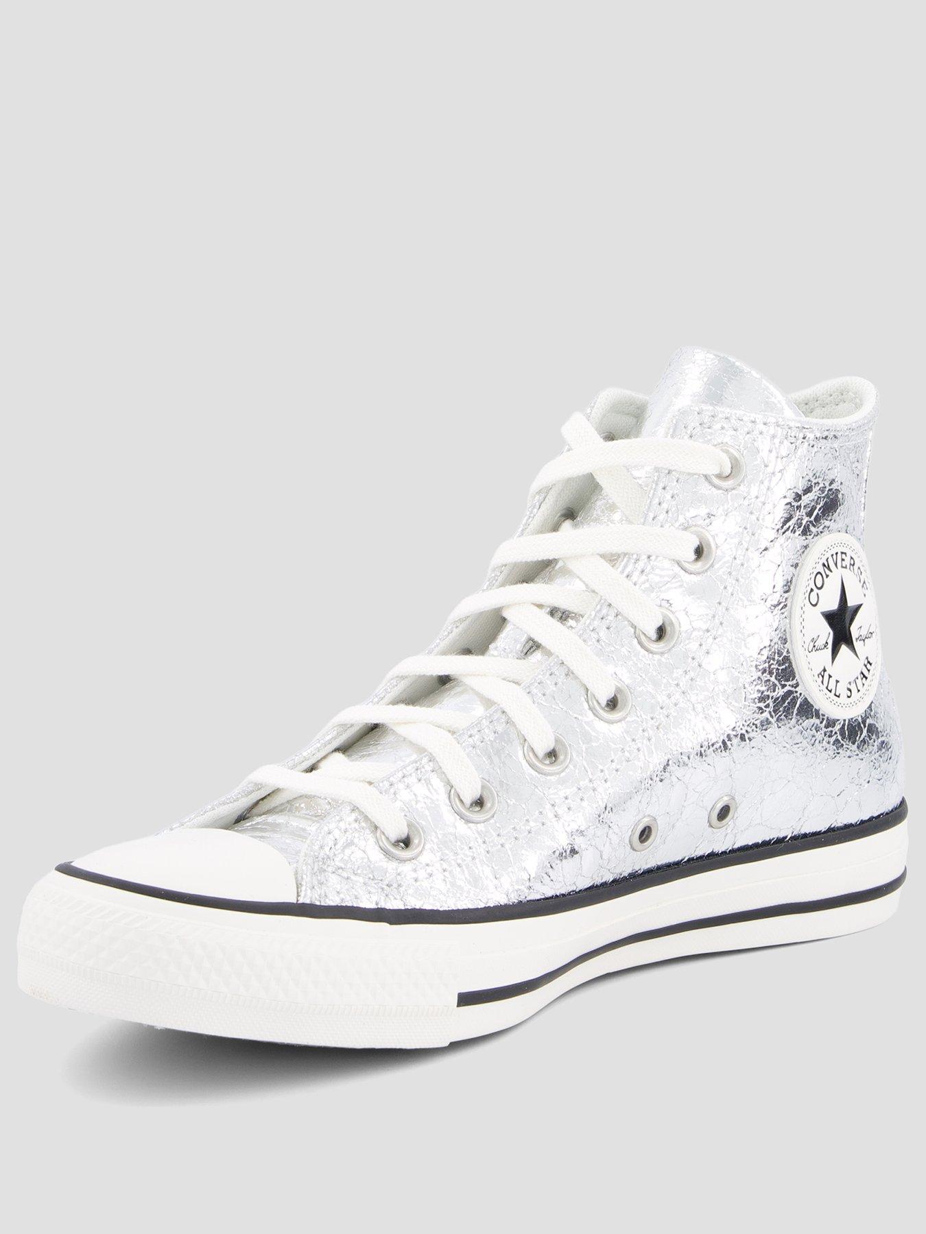 Image 2 of 7 of Converse Womens Chuck Taylor Hi All Star - Silver