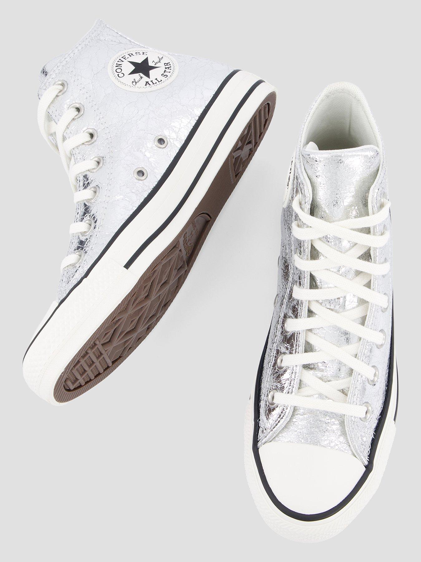 Image 3 of 7 of Converse Womens Chuck Taylor Hi All Star - Silver
