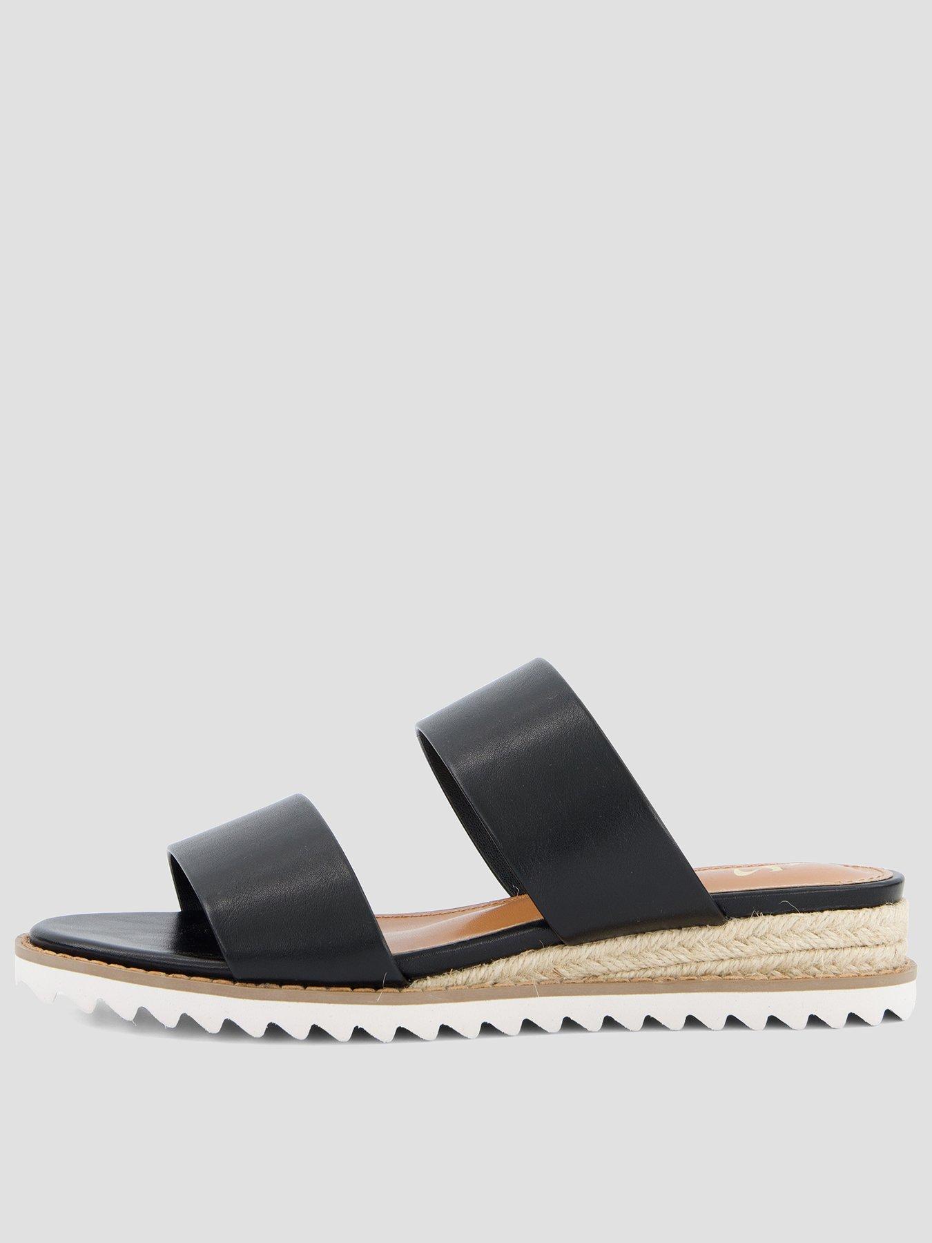 The Very Collection Comfort Double Strap Wedge Sandal - Cream