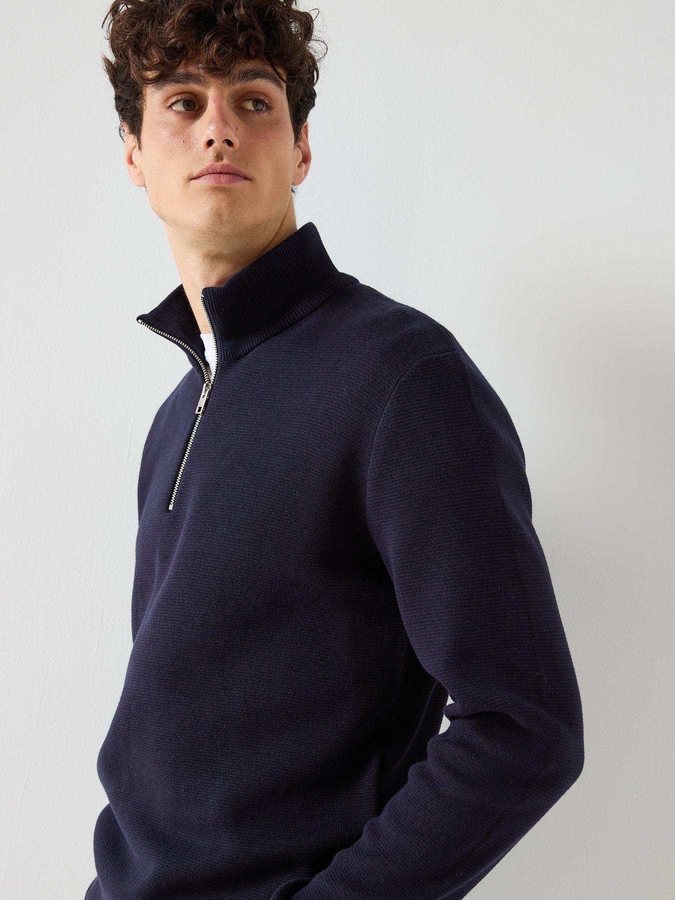 jack-jones-knitted-quarter-zip-jumper-blueoutfit