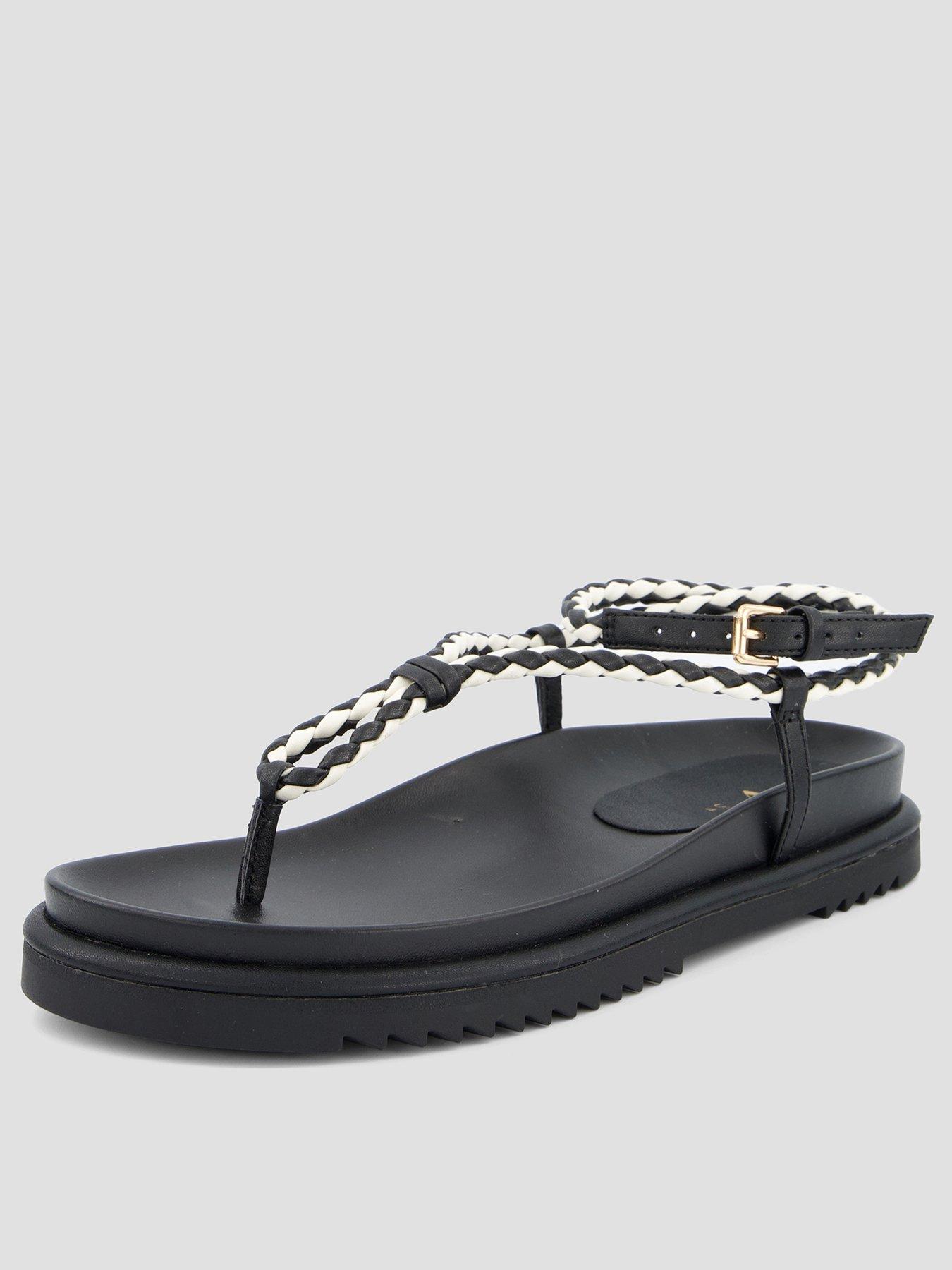 The Very Collection Roped Footbed Sandal - Monochrome
