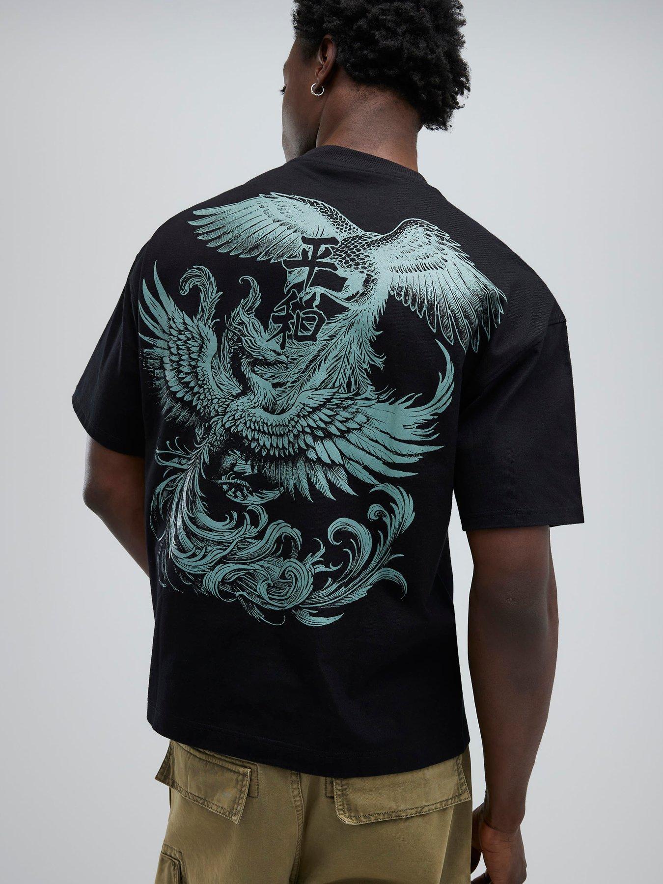 river-island-double-phoenix-t-shirt-blackfront