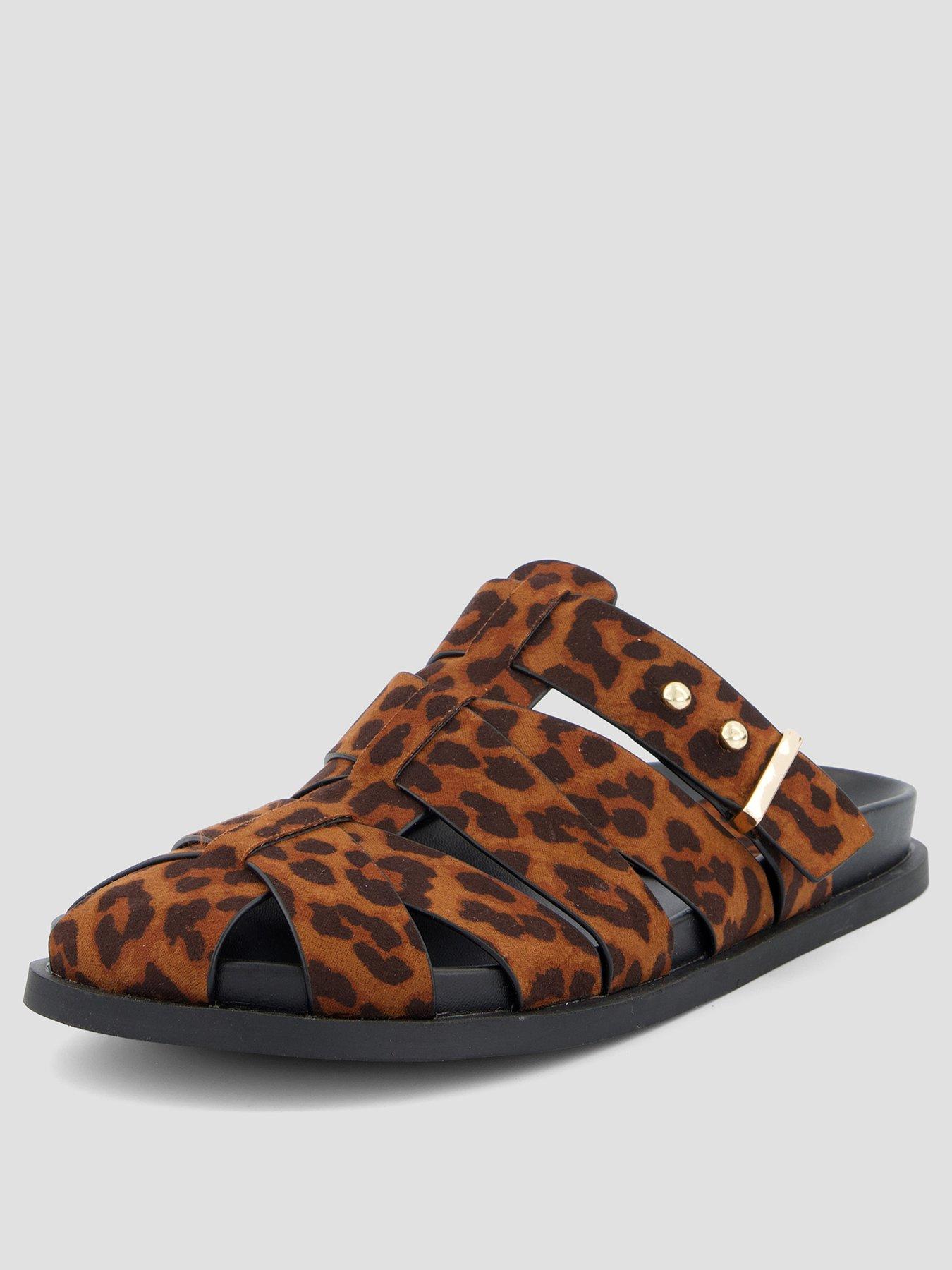 Image 2 of 7 of The Very Collection Caged Mule Clog - Leopard