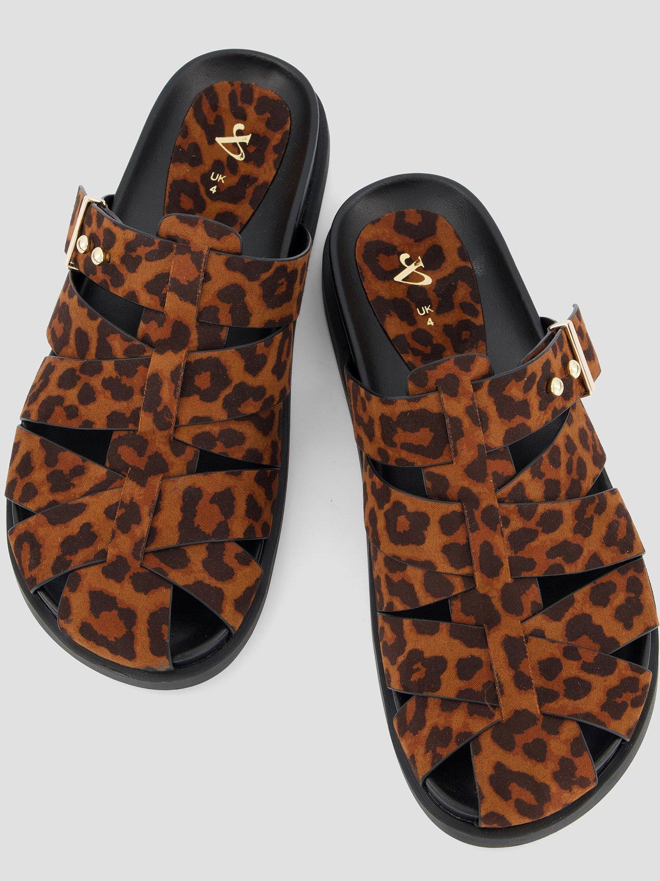 Image 3 of 7 of The Very Collection Caged Mule Clog - Leopard