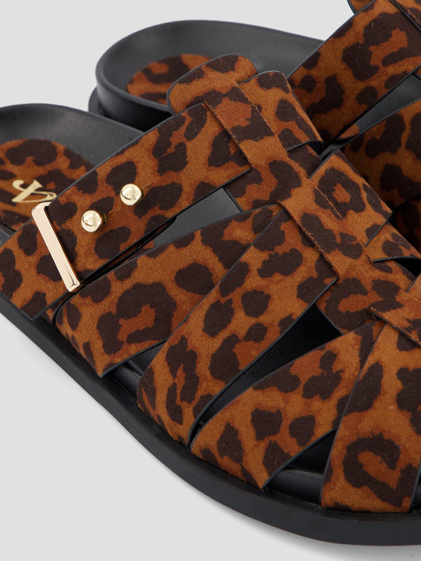 Image 5 of 7 of The Very Collection Caged Mule Clog - Leopard