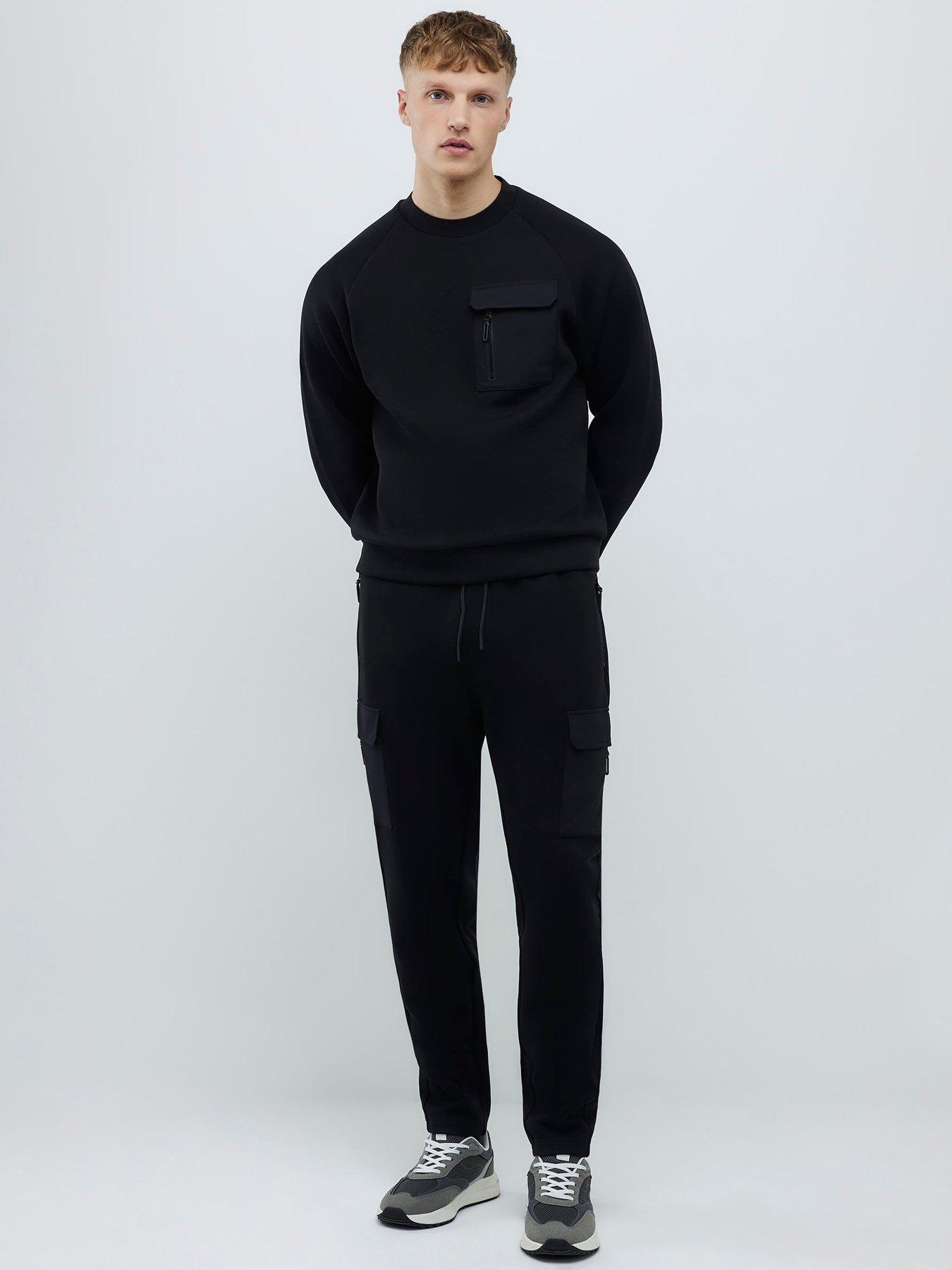 river-island-nylon-hybrid-crew-sweat-blackback