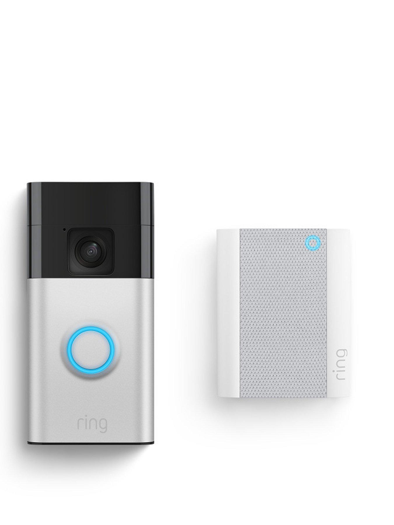 RING Battery Video Doorbell Satin Nickel and Chime (2nd Gen)