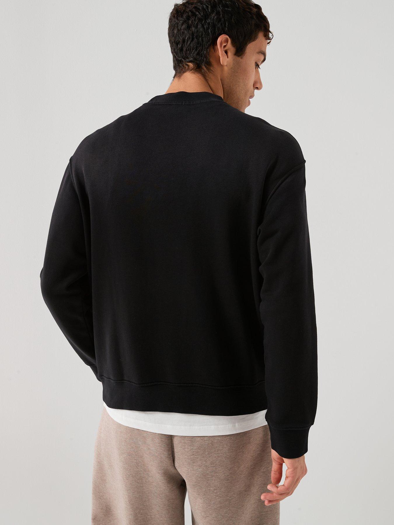 armani-exchange-tonal-chest-logo-washed-crew-sweater-blackstillFront