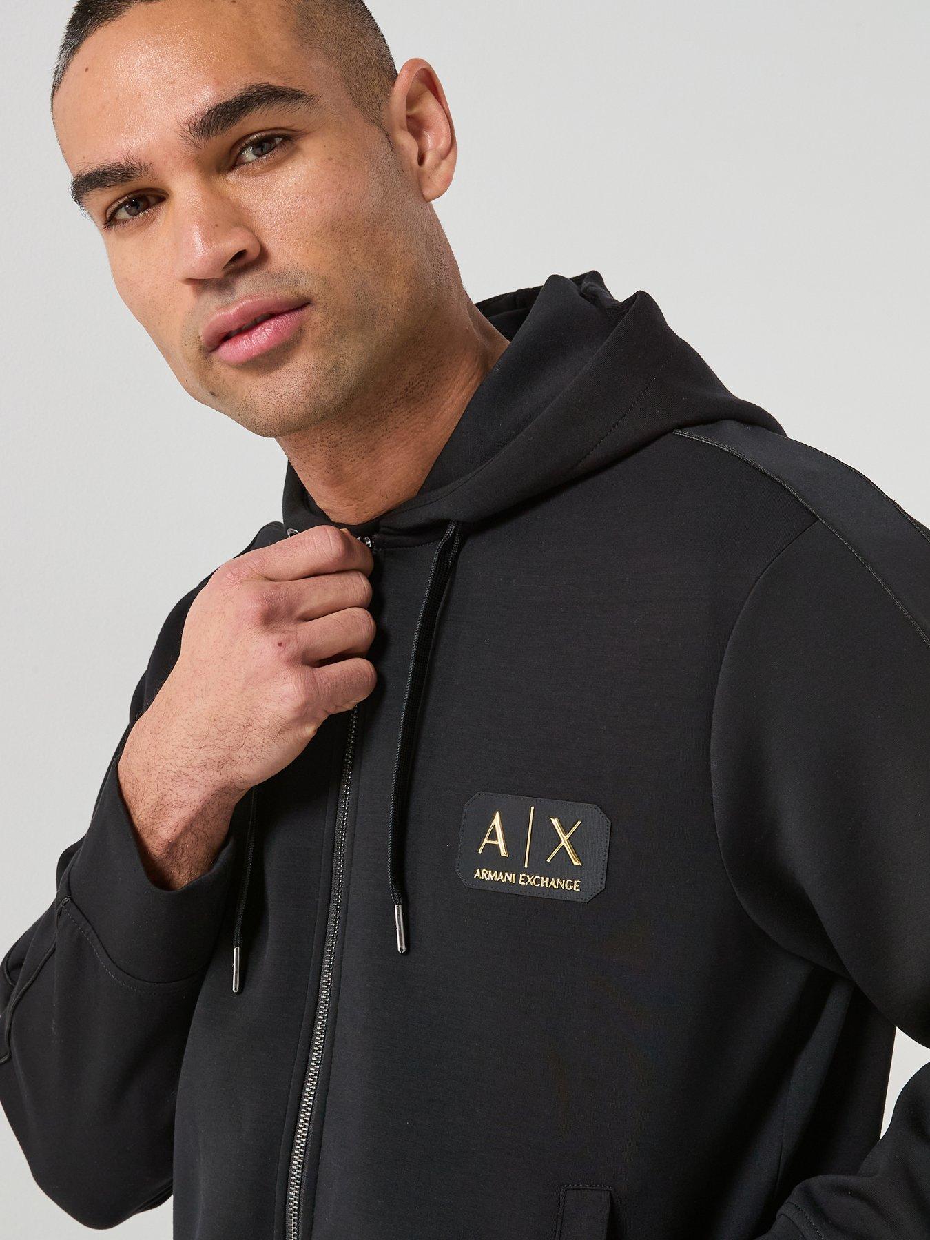 armani-exchange-gold-logo-zip-through-hoodie-blackoutfit