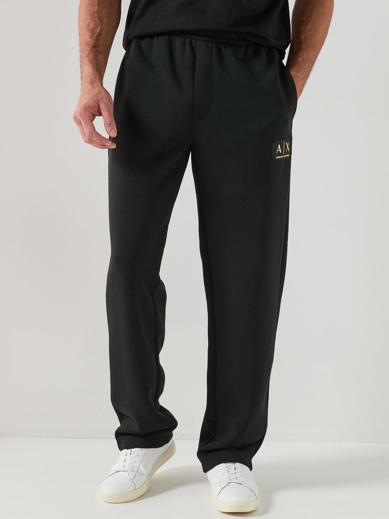 Armani Exchange Armani Exchange Black/gold Logo Joggers - Black