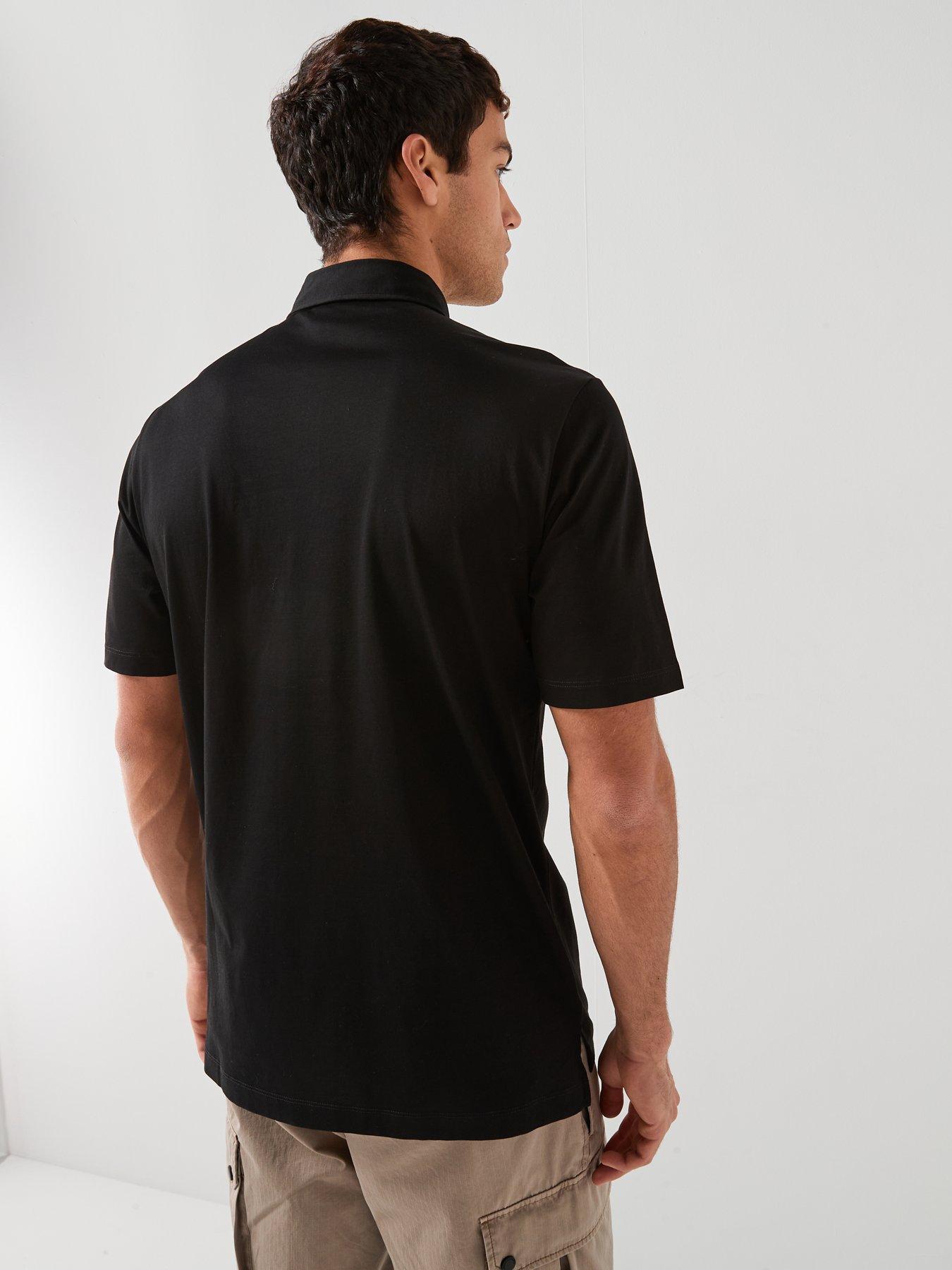 Image 2 of 5 of Armani Exchange Regular Fit Short Sleeve Polo Shirt - Black