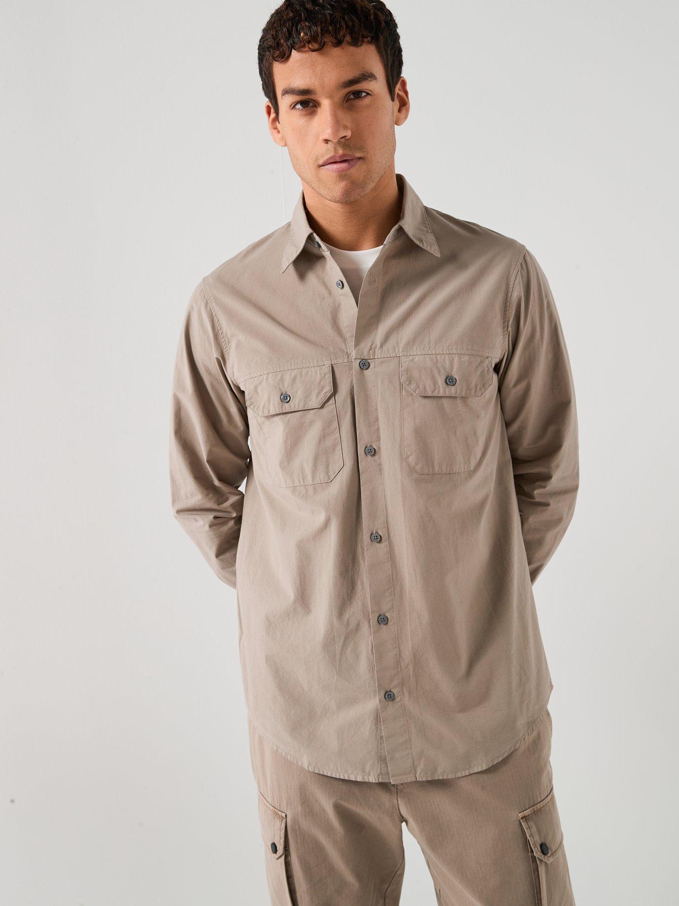 armani-exchange-rip-stop-chest-pocket-overshirt-naturaloutfit