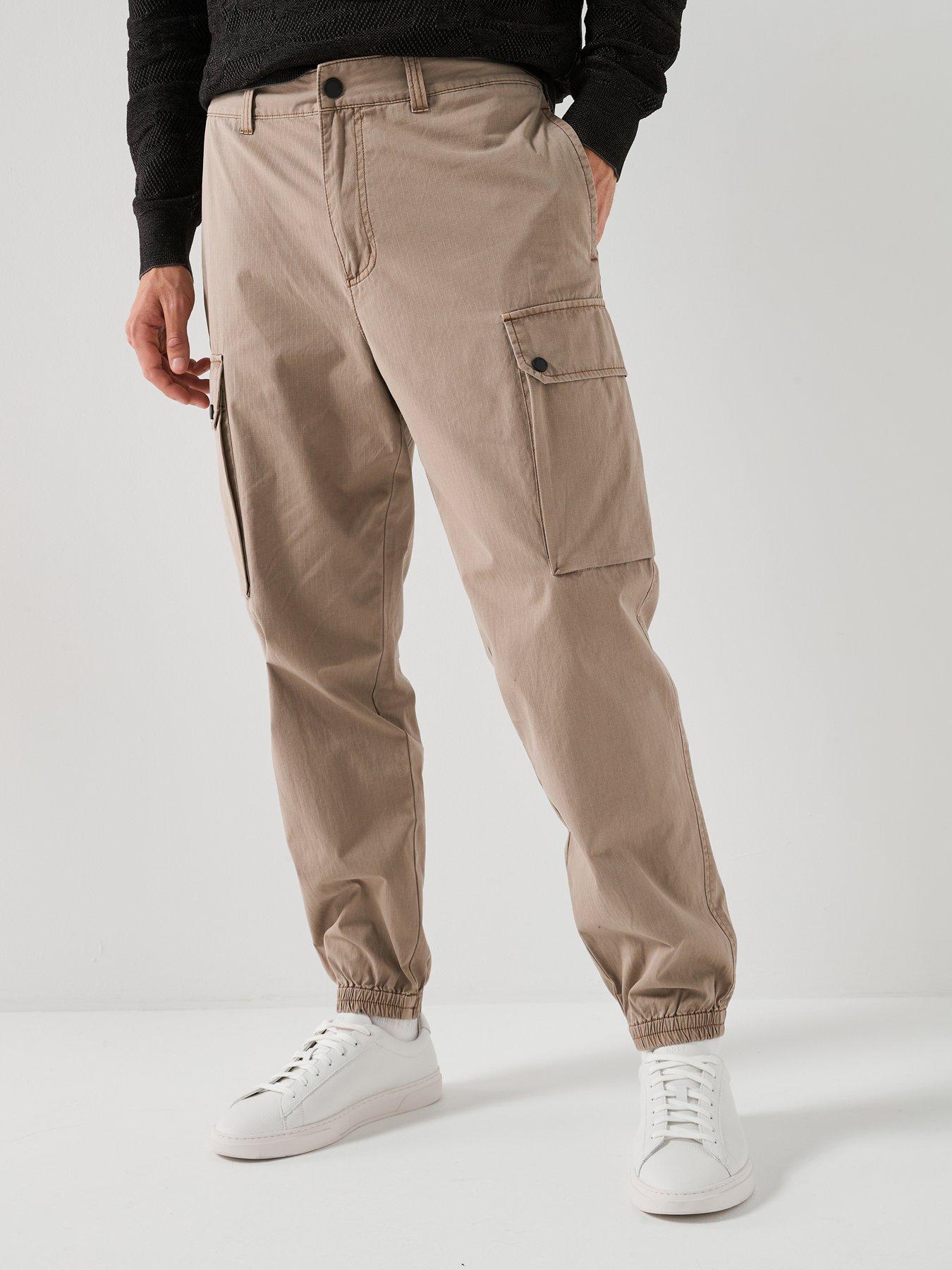 armani-exchange-ripstop-cargo-pants-naturalfront