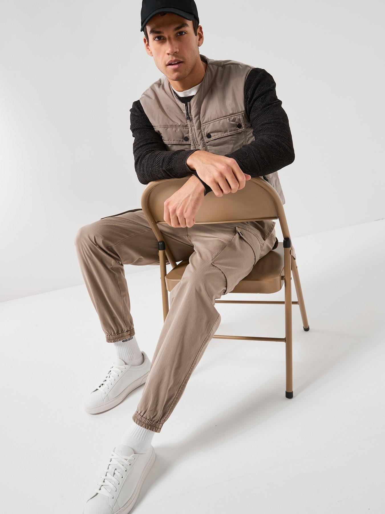 Image 6 of 6 of Armani Exchange Armani Exchange Ripstop Cargo Pants - Natural