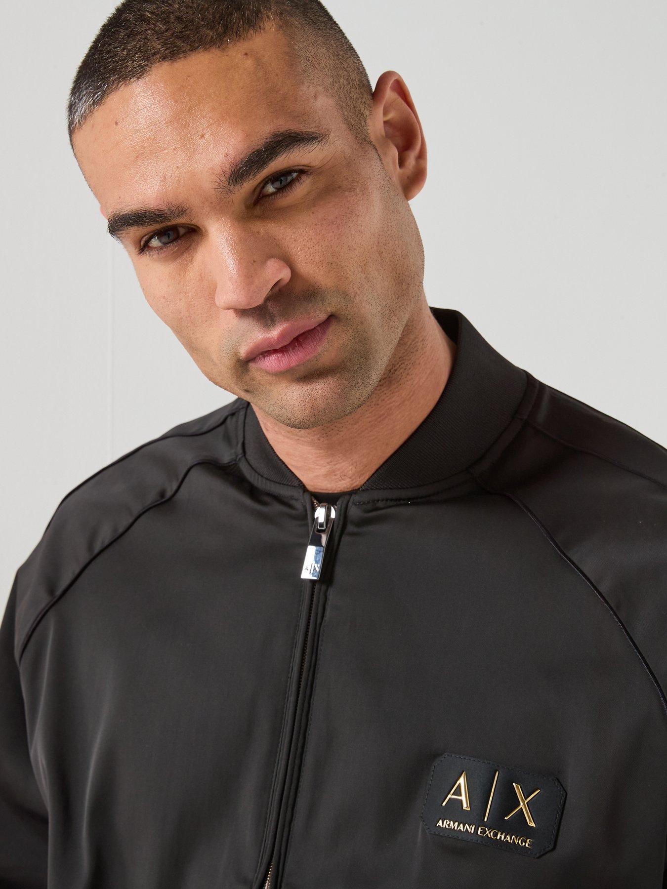 Image 5 of 6 of Armani Exchange Logo Blouson Jacket - Black/Gold