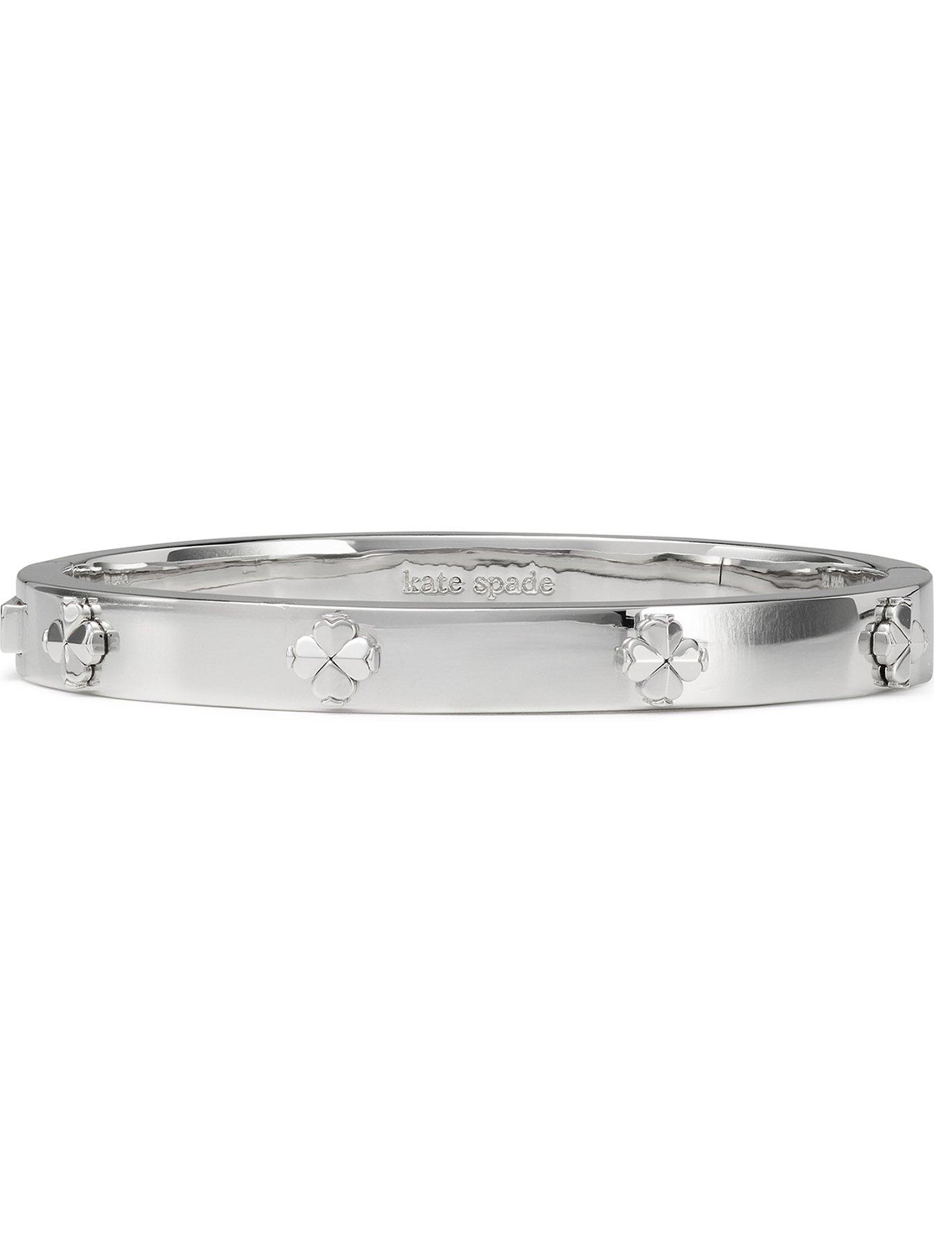 Image 3 of 4 of Kate Spade New York Flower Hinged Bangle - Silver