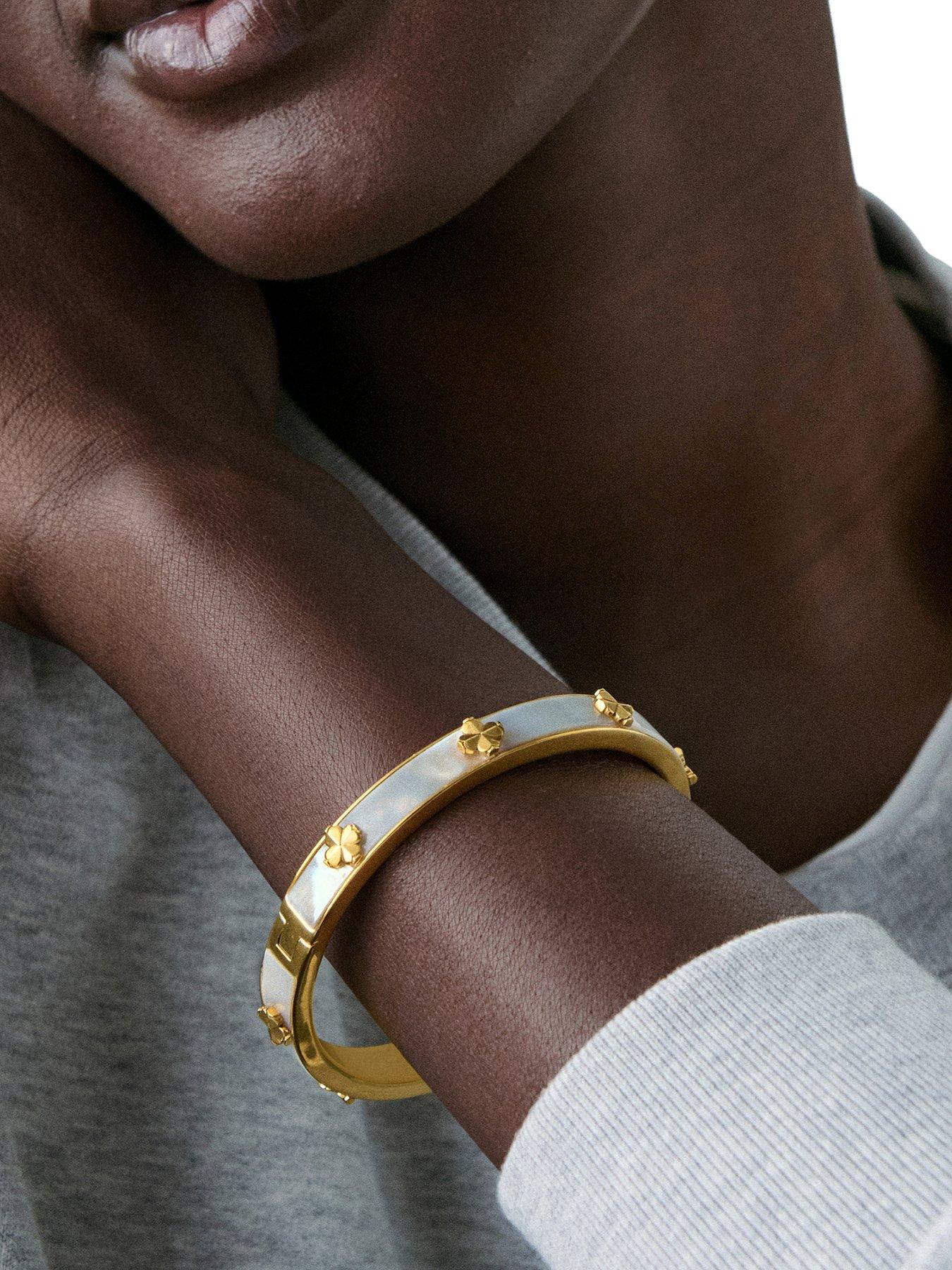 Kate Spade New York Flower Hinged Bangle - Gold