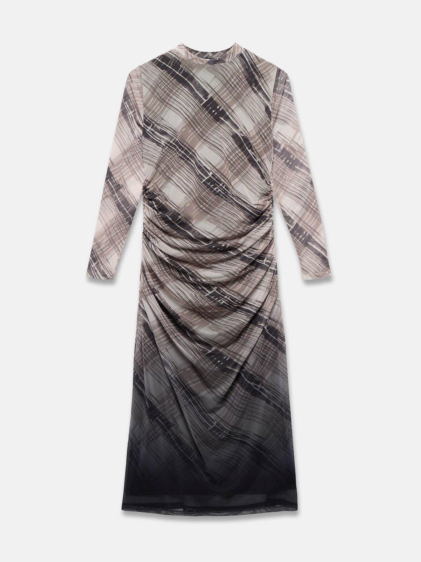 mint-velvet-check-ombre-printed-mesh-dress-browndetail
