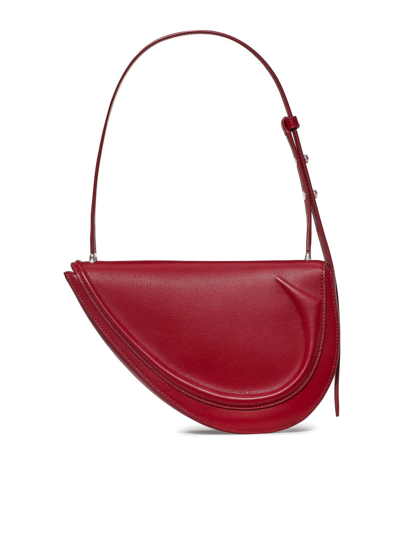 Image 3 of 5 of Kate Spade New York The Fine Grain Leather Shoulder Bag - Red
