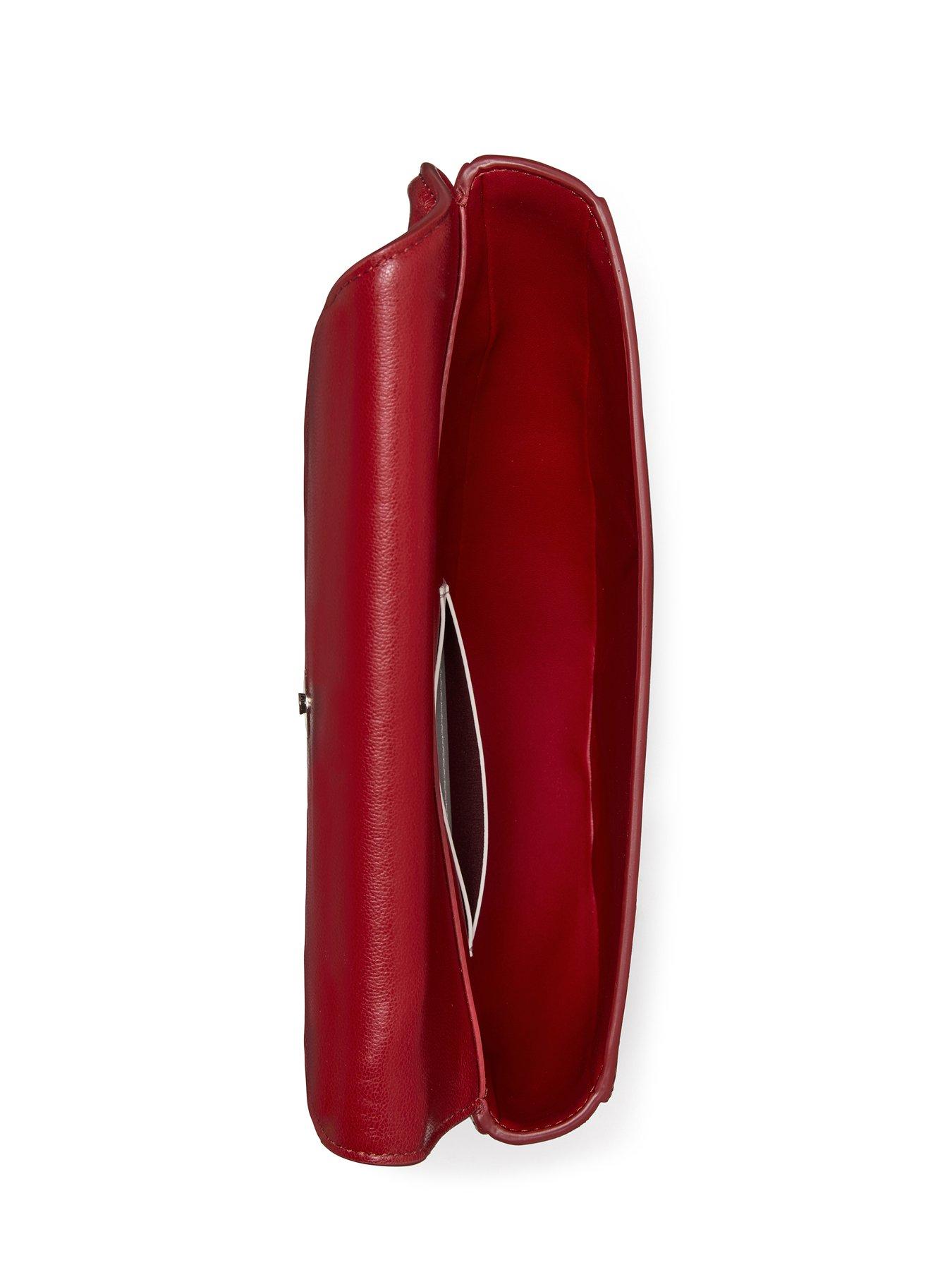 Image 4 of 5 of Kate Spade New York The Fine Grain Leather Shoulder Bag - Red