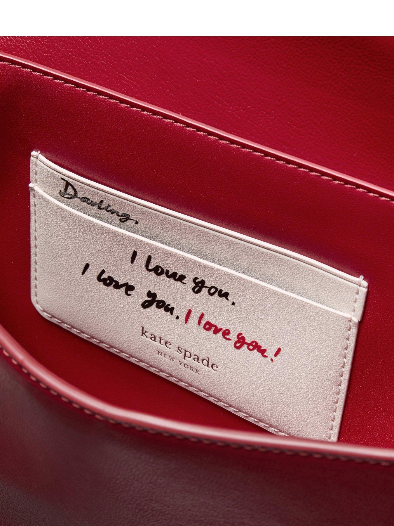 Image 5 of 5 of Kate Spade New York The Fine Grain Leather Shoulder Bag - Red