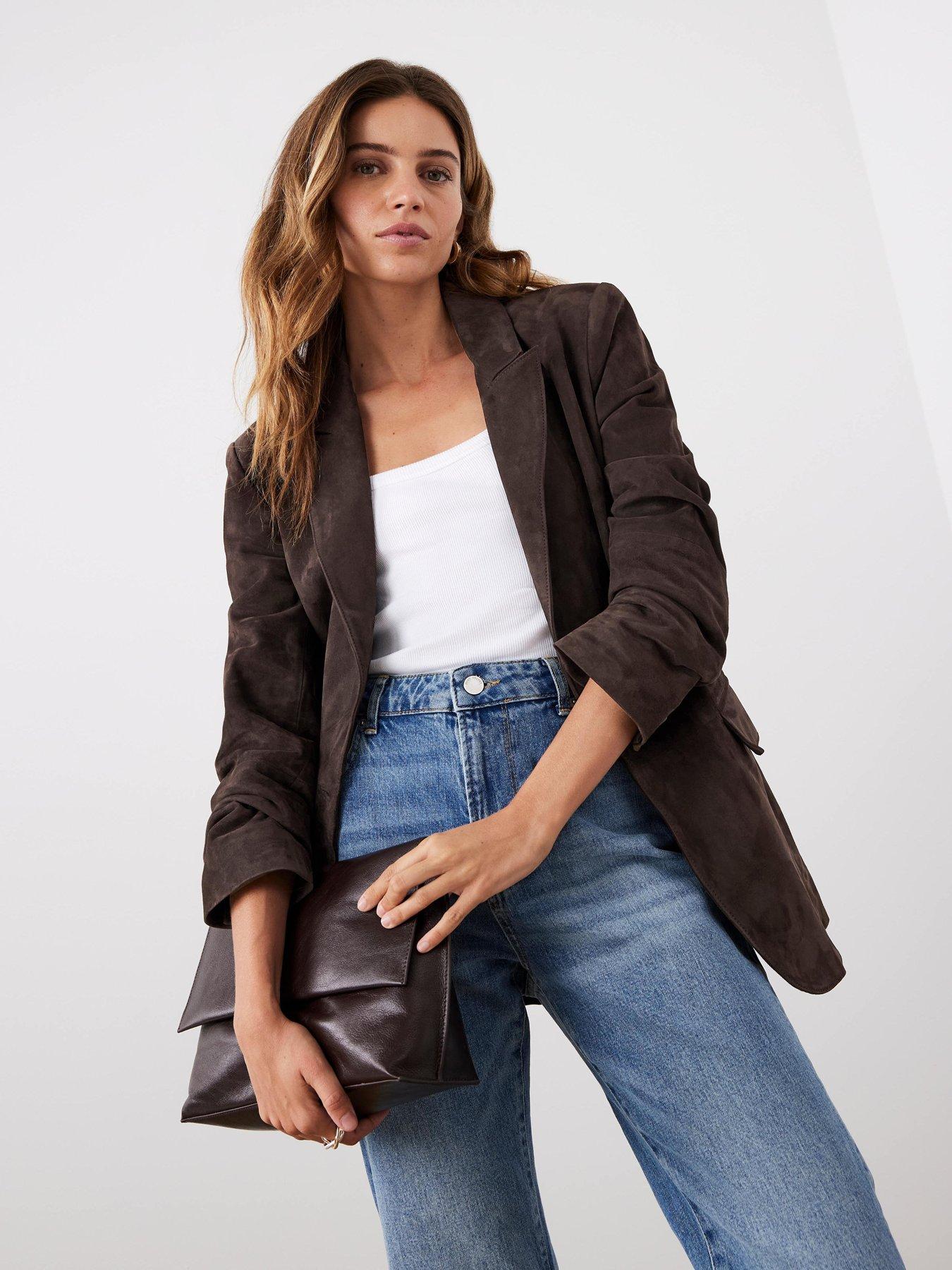 mint-velvet-chocolate-suede-blazer-brownstillFront