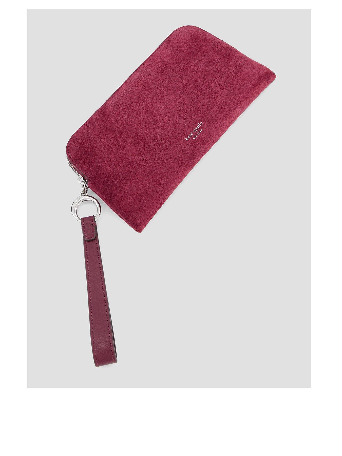Image 2 of 4 of Kate Spade New York Halo Suede Medium Wristlet - Purple