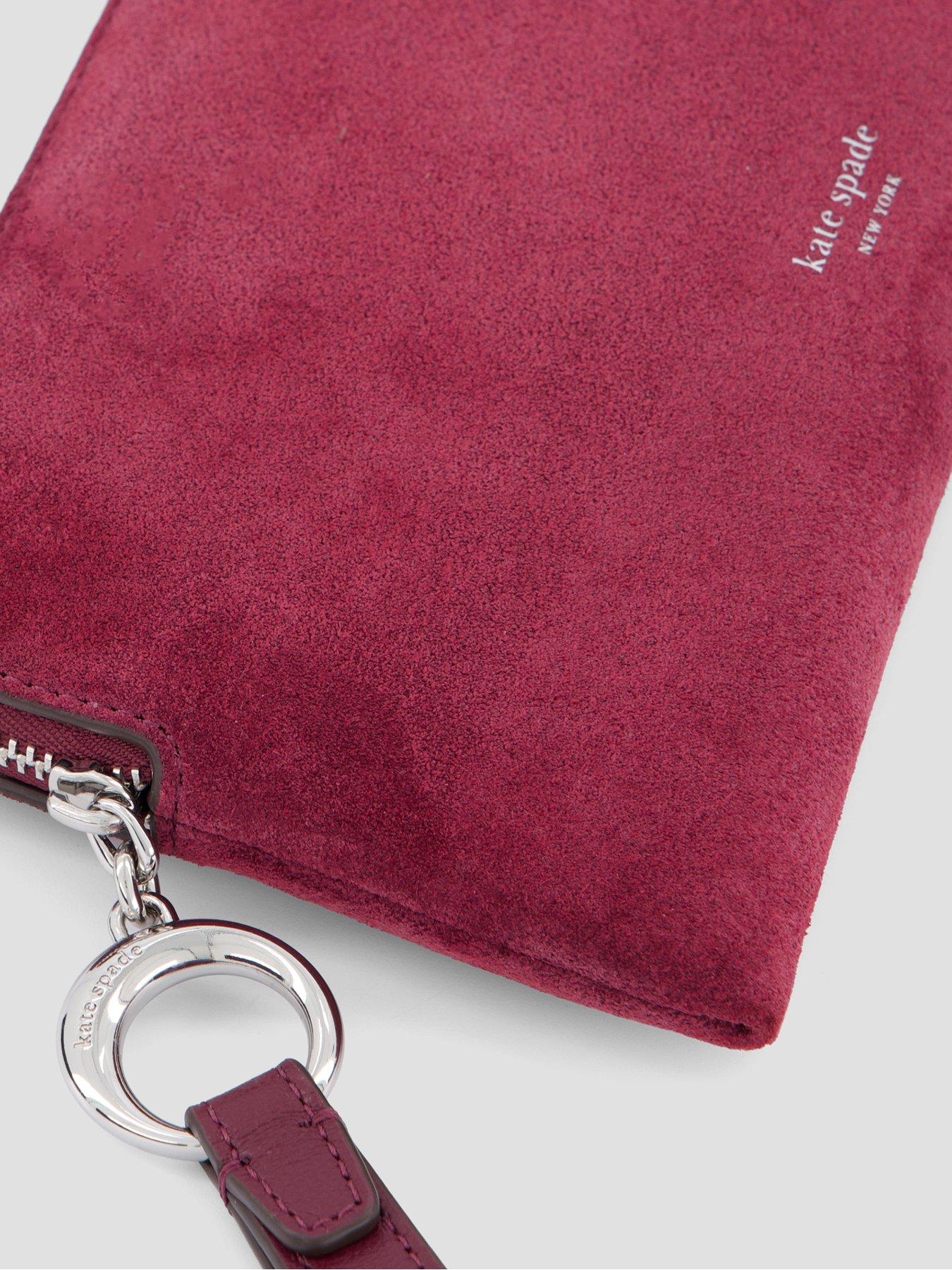 Image 3 of 4 of Kate Spade New York Halo Suede Medium Wristlet - Purple