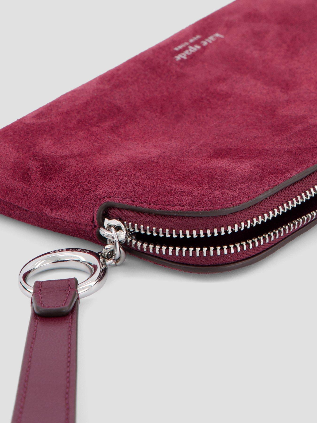 Image 4 of 4 of Kate Spade New York Halo Suede Medium Wristlet - Purple