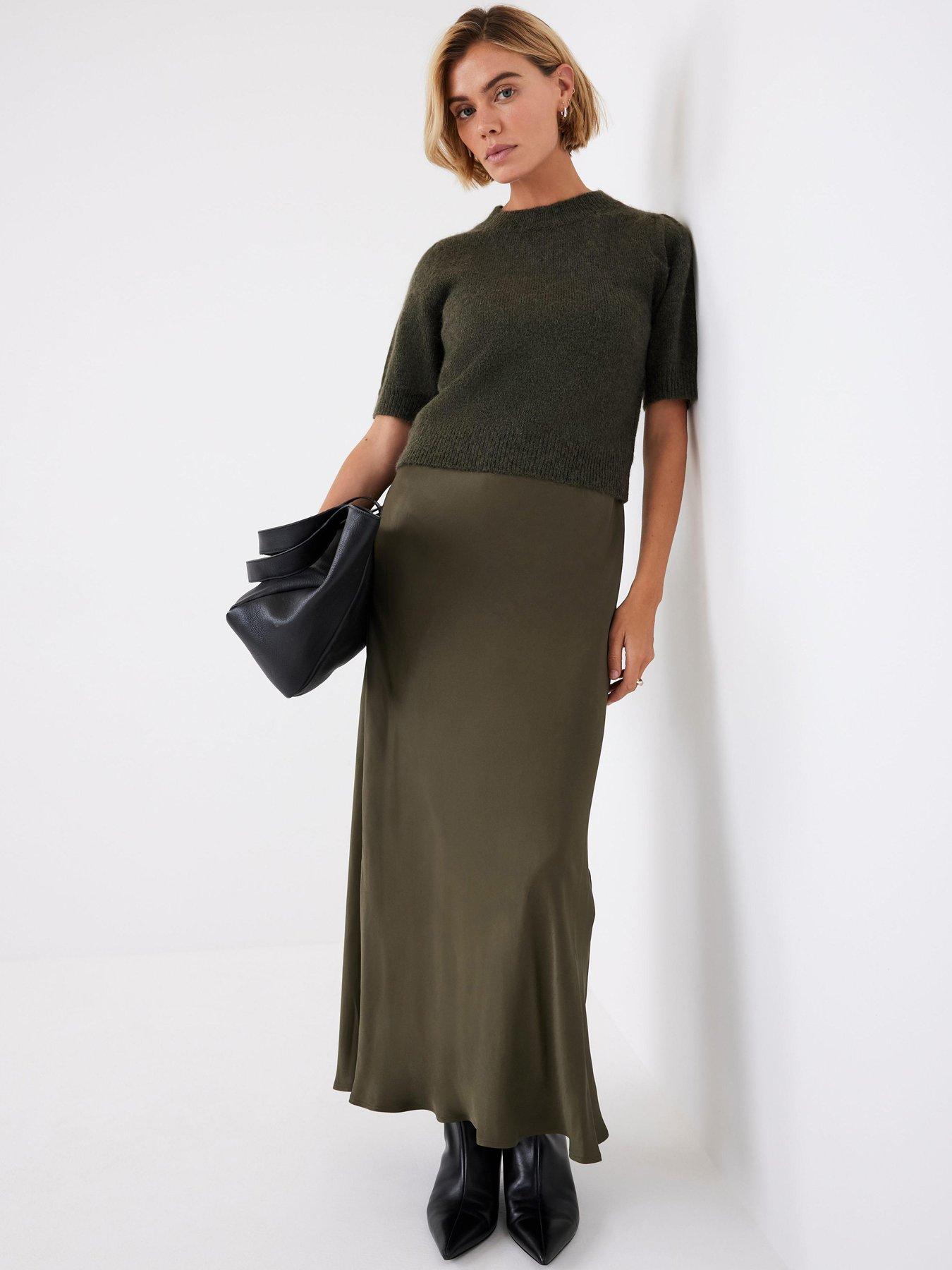 velvet green slip dress Mint Khaki Jumper & - EDM20-BAOBAO