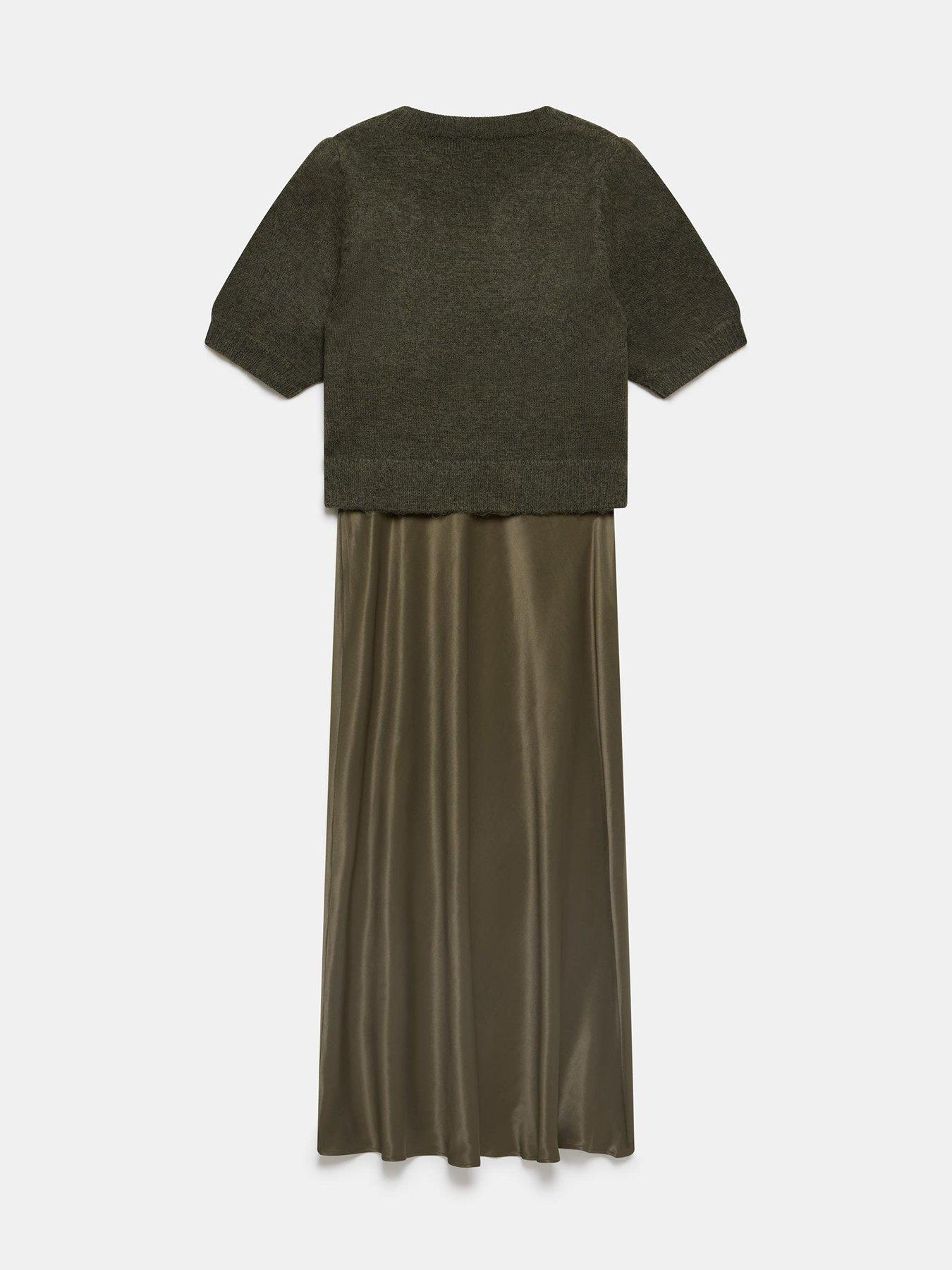 Mint Velvet Khaki Jumper & Slip Dress - Green | Very Ireland