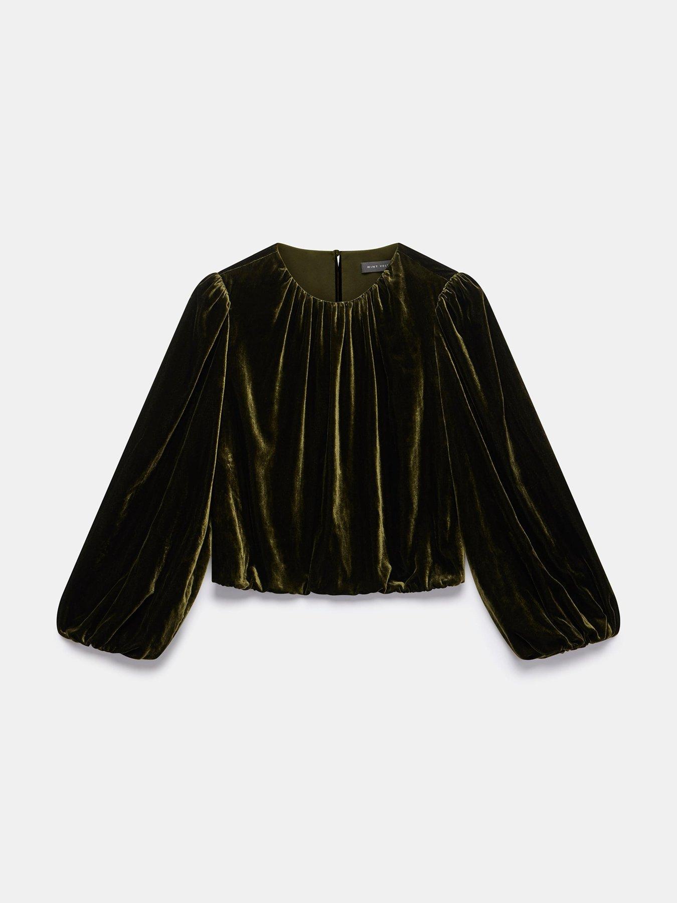mint-velvet-bubble-top-greendetail