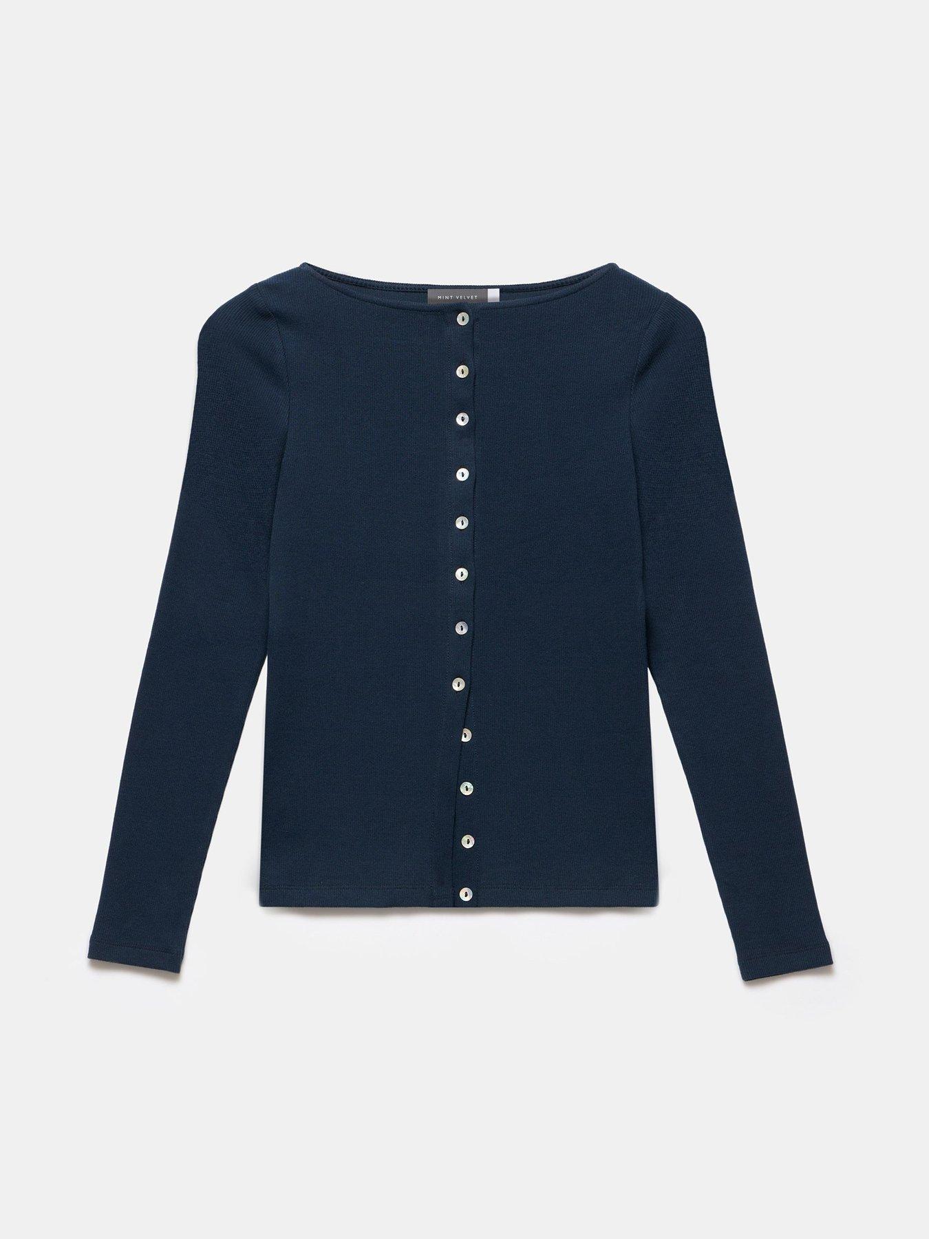 mint-velvet-navy-button-through-rib-top-bluedetail