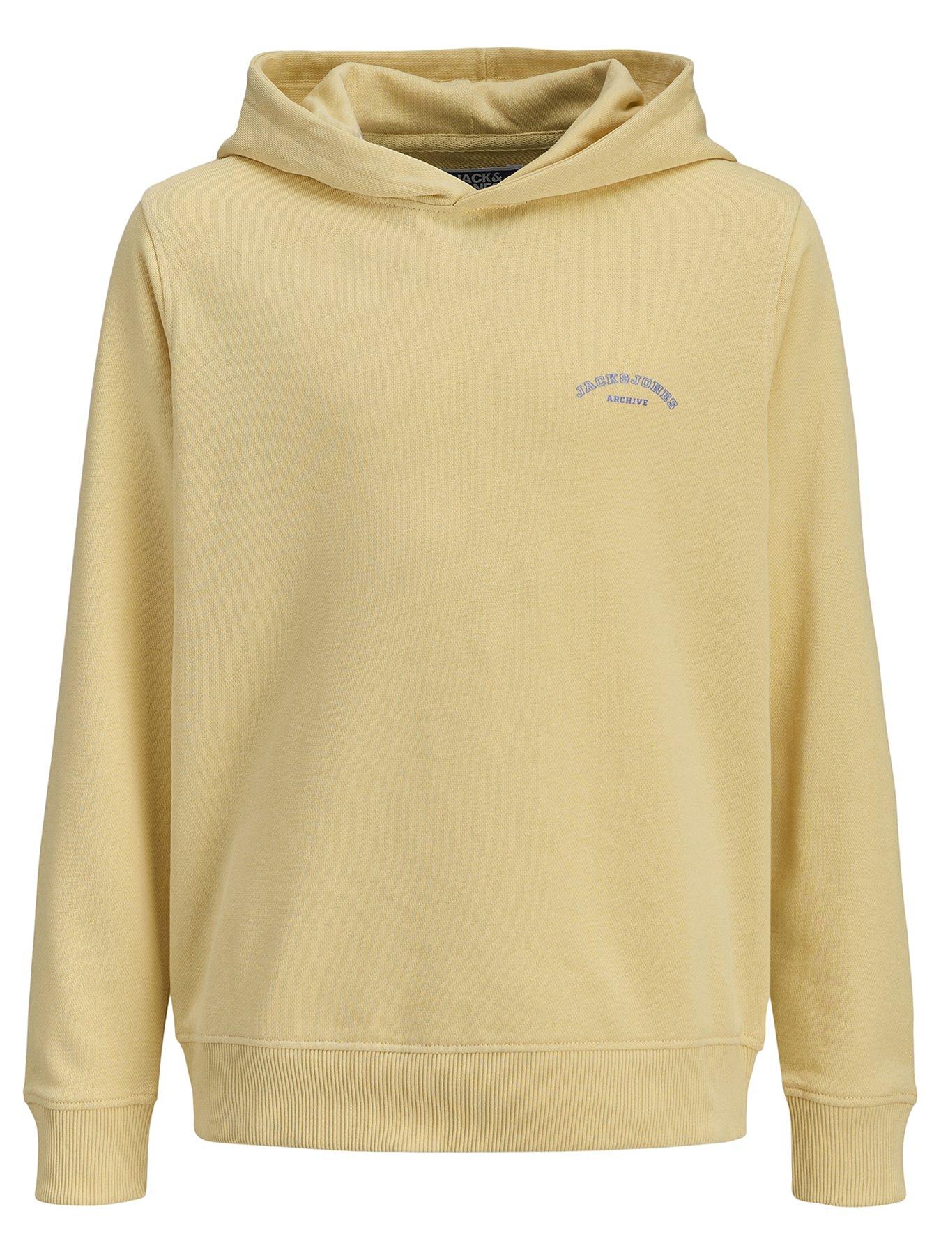 Jack & Jones Junior Boys College Logo Hoody - Yellow