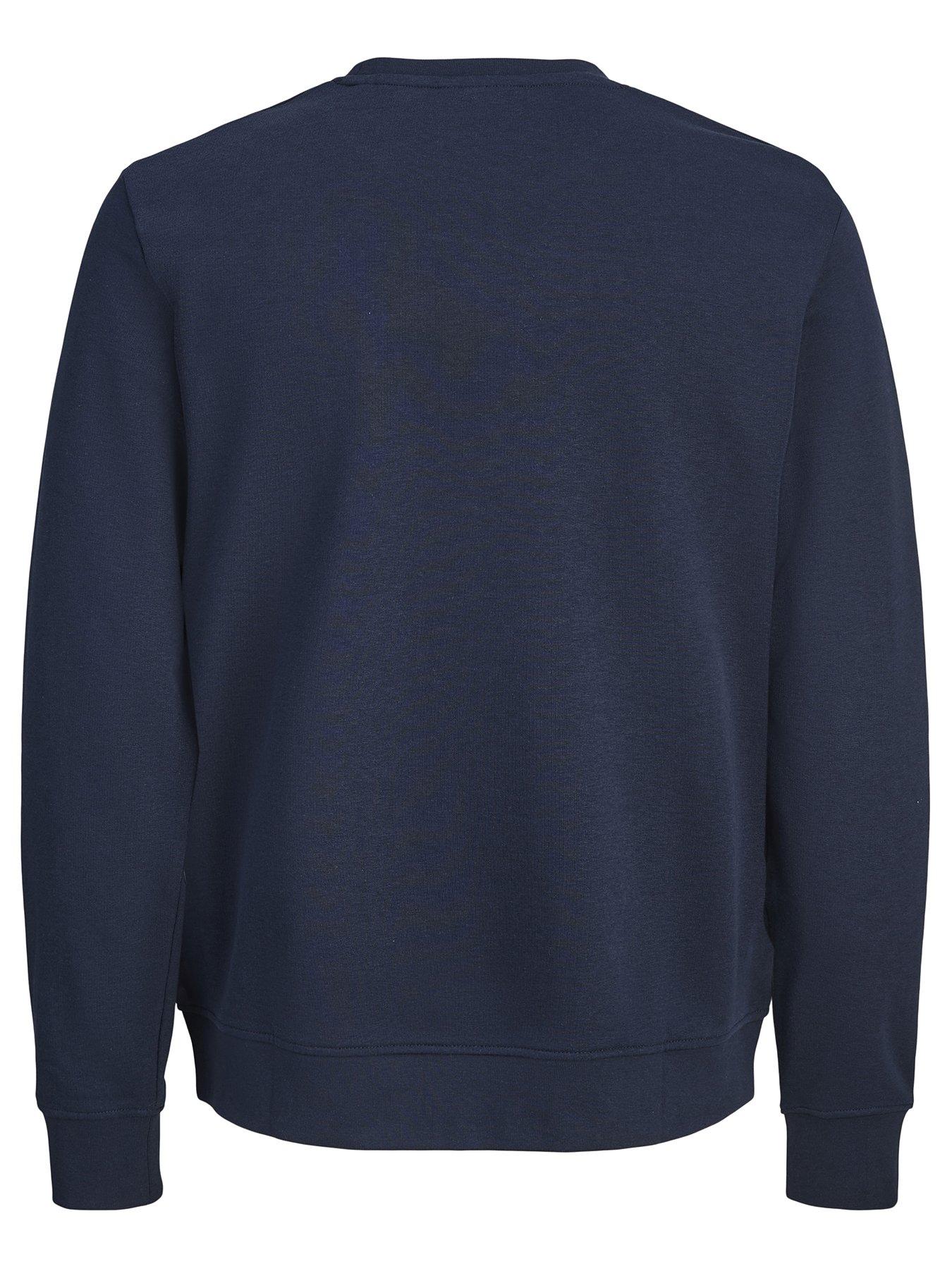 Image 2 of 3 of Jack & Jones Junior Boys Devin Daytona Printed Sweatshirt - Navy