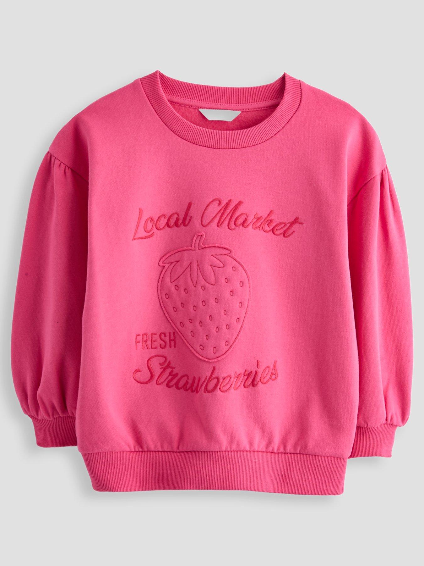 The Very Collection Girls Applique Sweatshirt - Pink